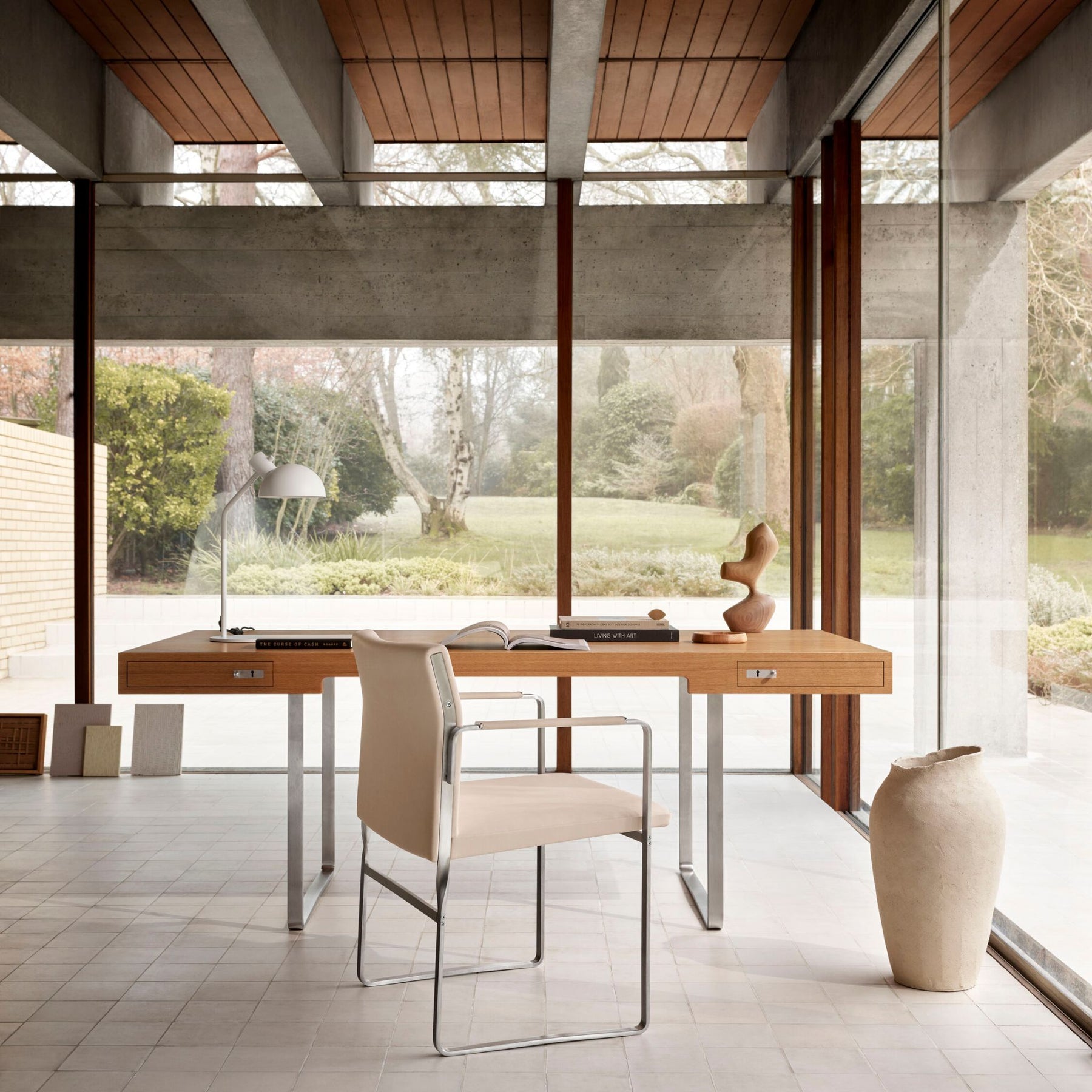 Carl Hansen CH110 Desk by Hans Wegner in Home Office with CH111 Chair