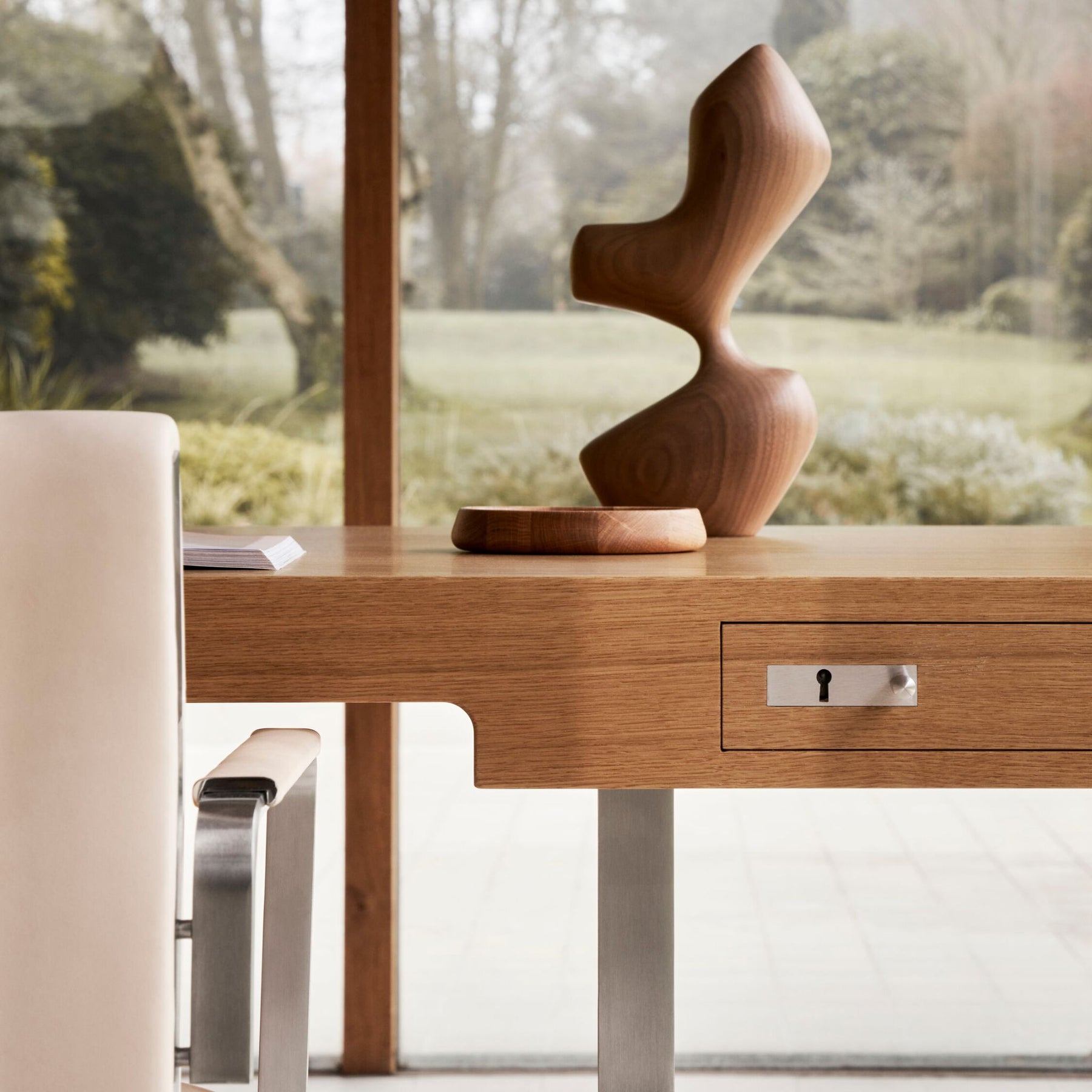 Carl Hansen CH110 Desk in Oiled Oak with Sculpture Detail