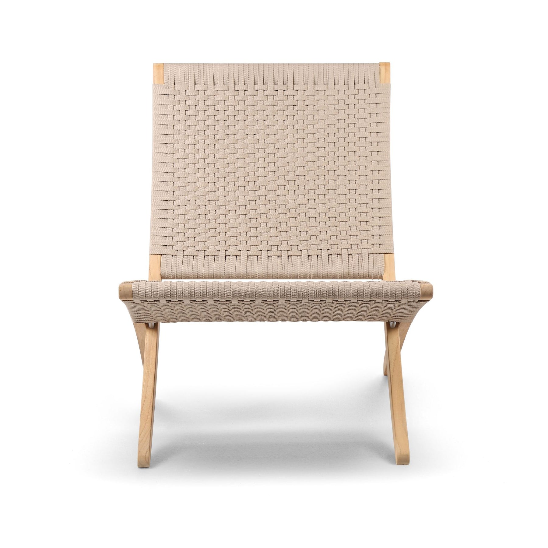 Carl Hansen Cuba Outdoor Chair Teak with Sesame Rope MG501 Front