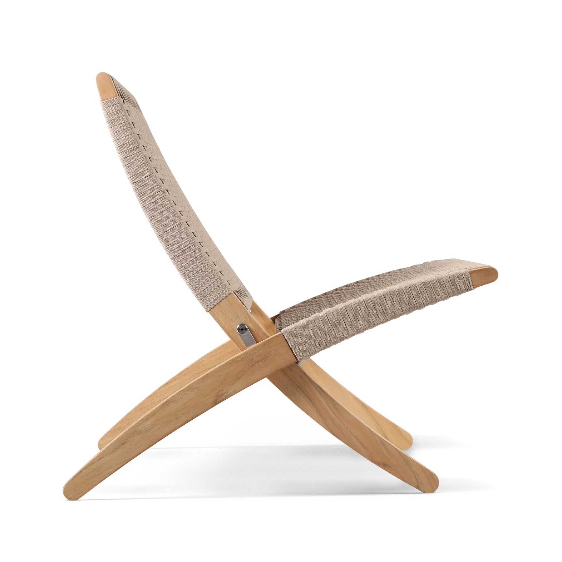 Carl Hansen Cuba Outdoor Chair Teak with Sesame Rope MG501 Side