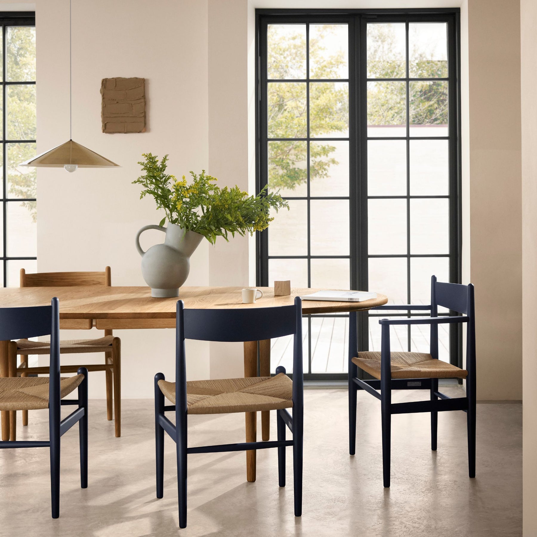 Carl Hansen Dining Room Furniture by Hans Wegner CH36 Chairs CH338 Dining Table