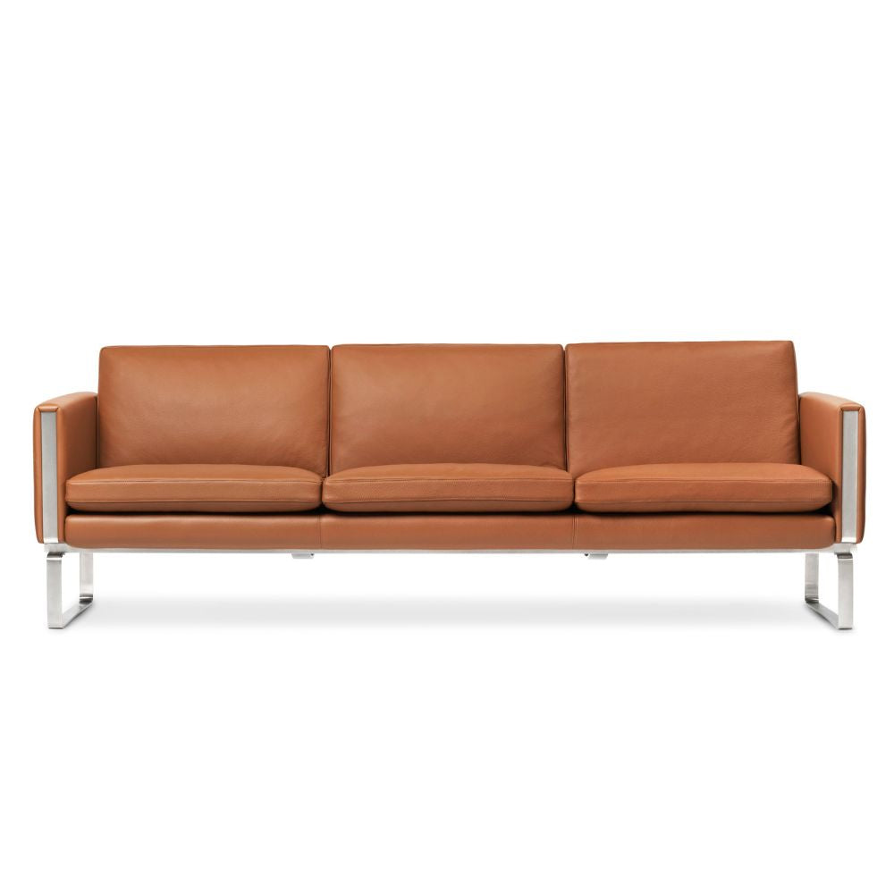 Carl Hansen Wegner CH103 Sofa Loke 7748 Leather with Stainless Steel Frame