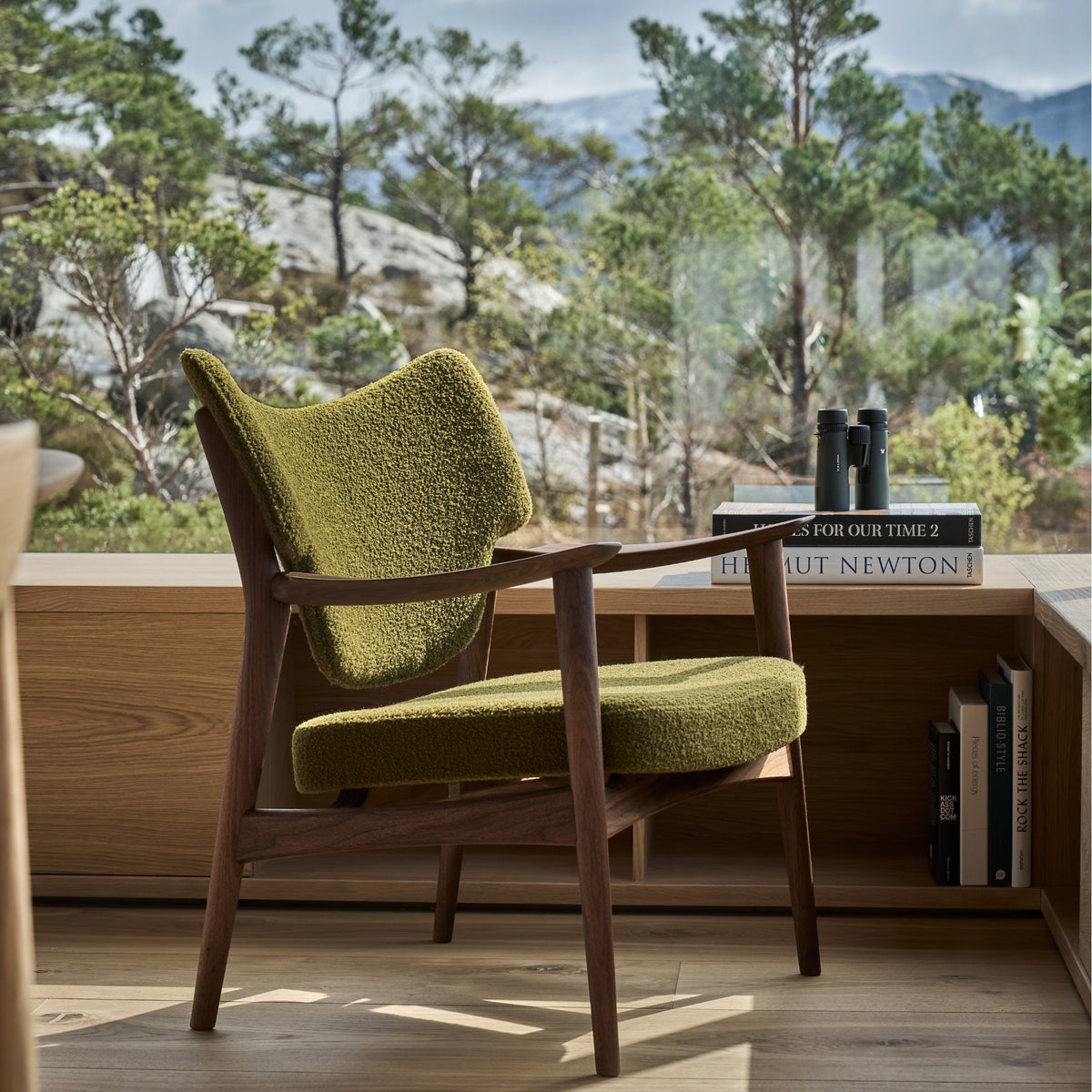 Eikund Veng Lounge Chair in Living Room by Window in the Mountains of Norway