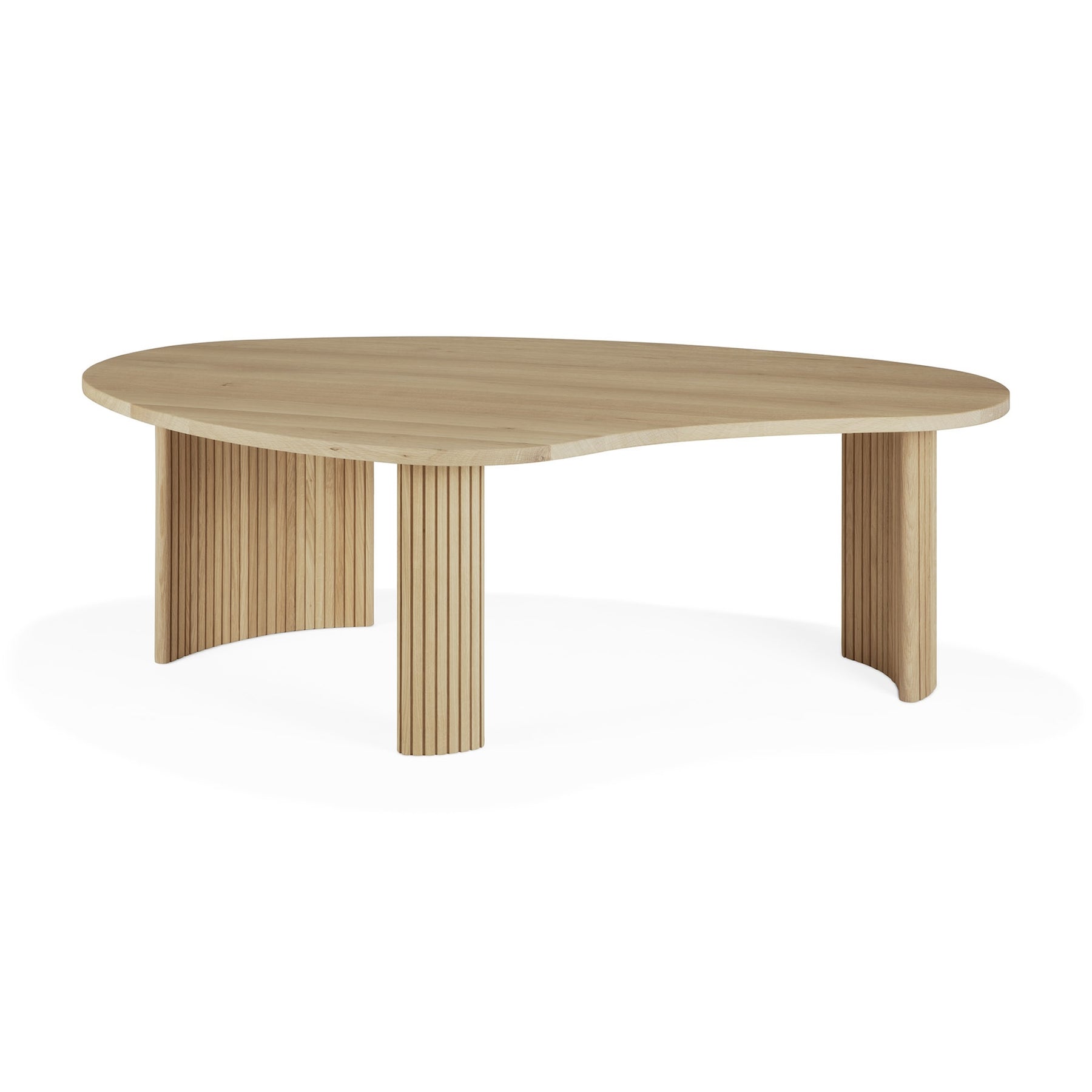 Ethnicraft Oak Boomerang Coffee Table Large 50792 Convex and Concave