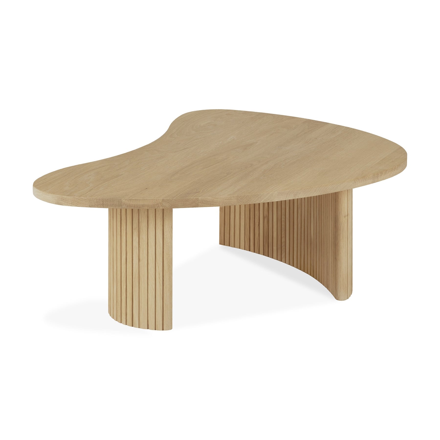 Ethnicraft Oak Boomerang Coffee Table Small 50791 Convex