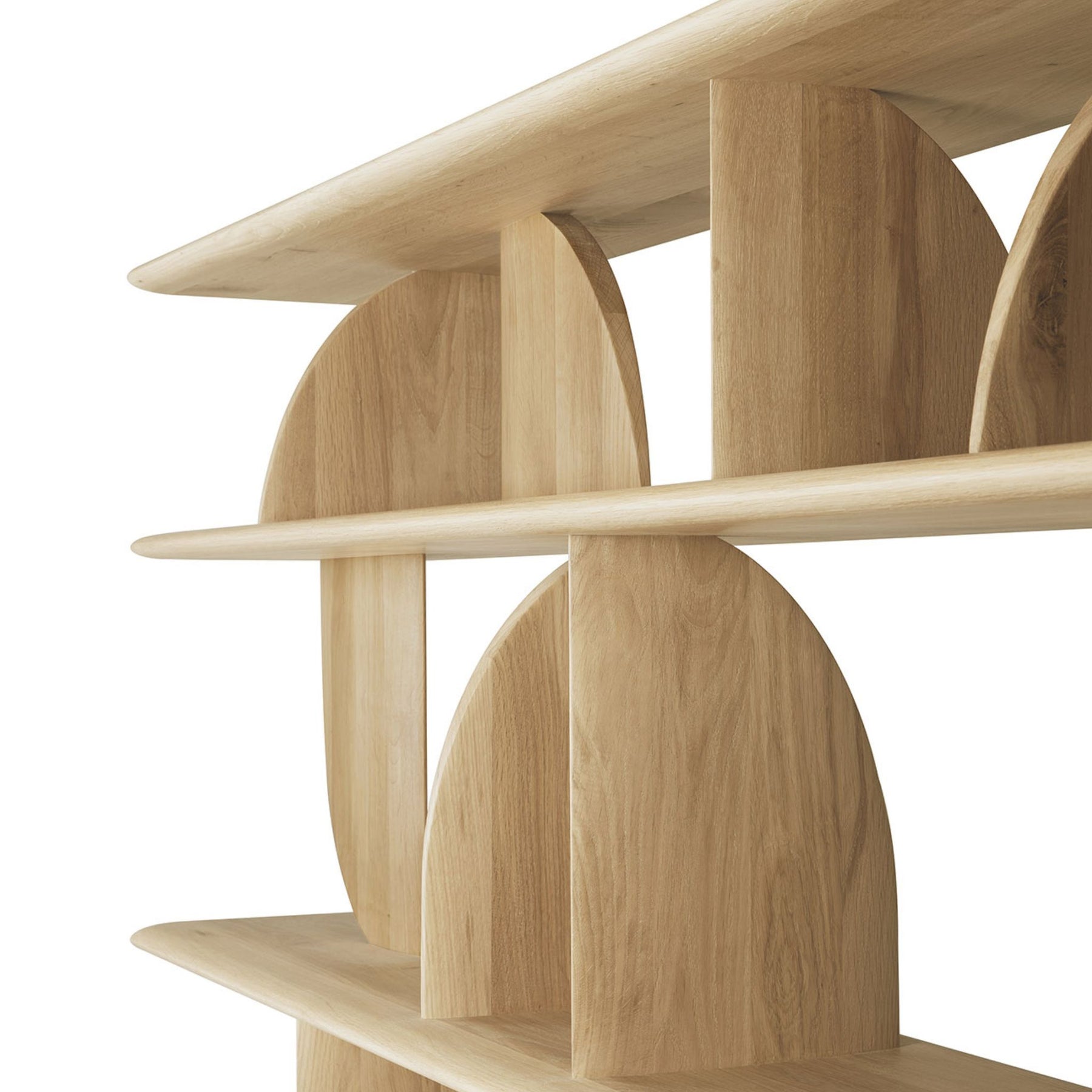 Ethnicraft Oak Geometric Rack Angled Detail