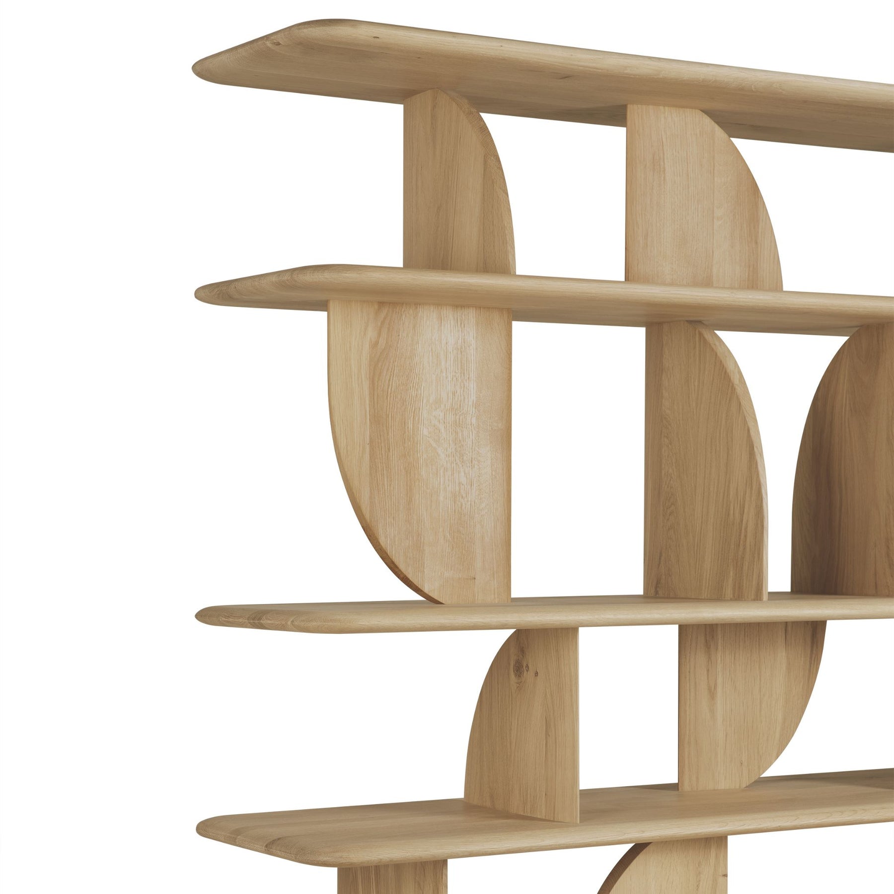 Ethnicraft Oak Geometric Shelves Angled Detail 55015