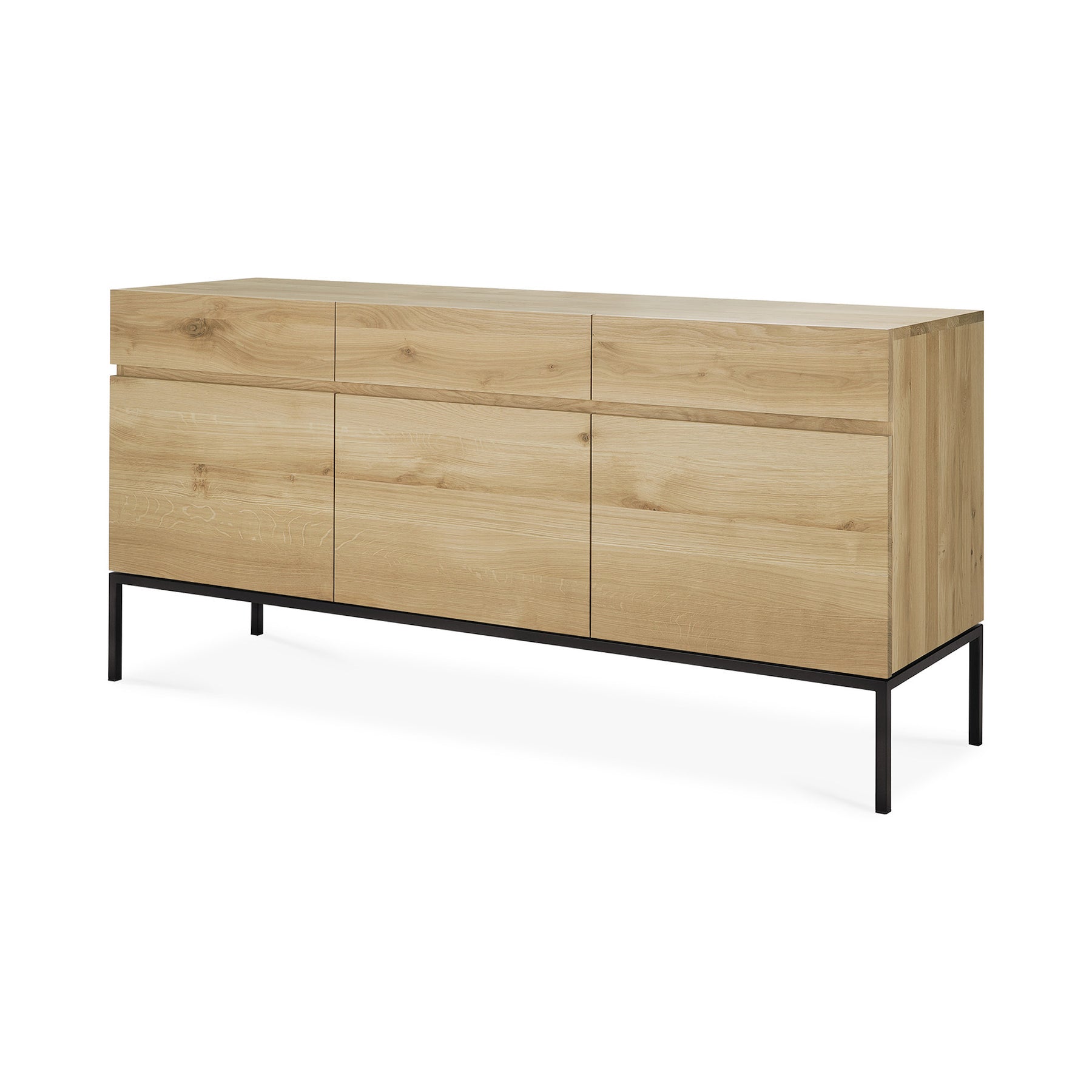 Ethnicraft Oak Ligna Sideboard 3-Door 51115 Angled