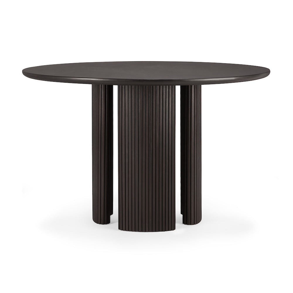 Ethnicraft Roller Max Dining Table Dark Brown Mahogany 35022 alternate base configuration