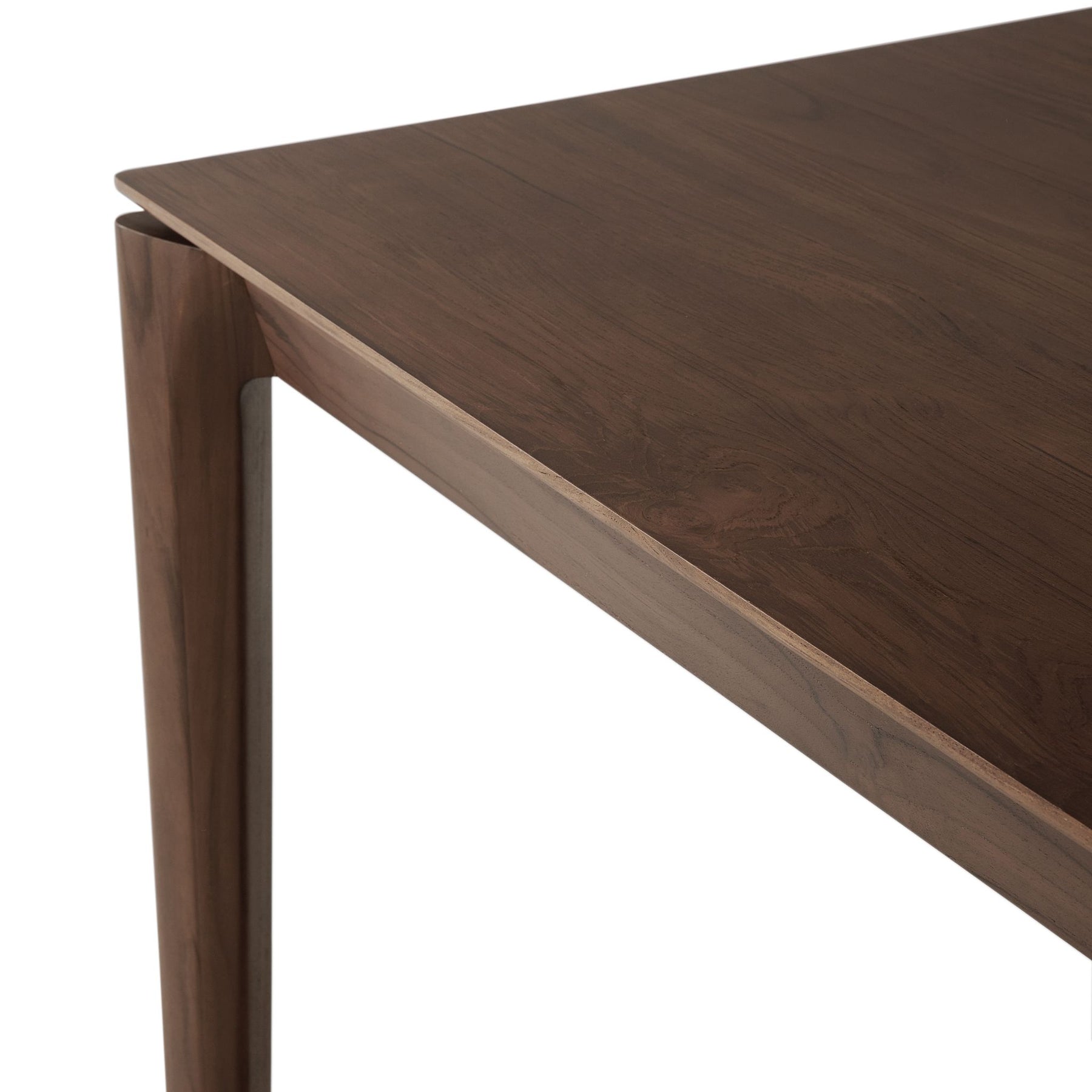 Ethnicraft Brown Varnished Teak Bok Dining Table Top Detail