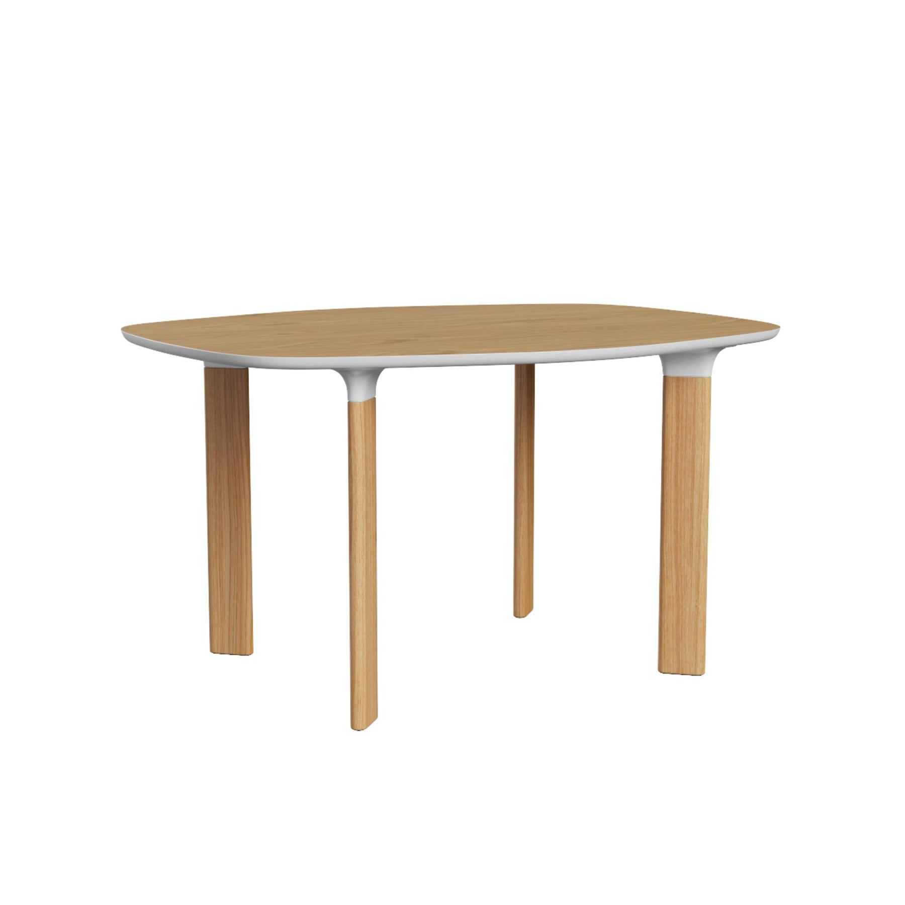 Fritz Hansen JH43 Analog Table Oak Top White Lacquered Underside Oak Legs