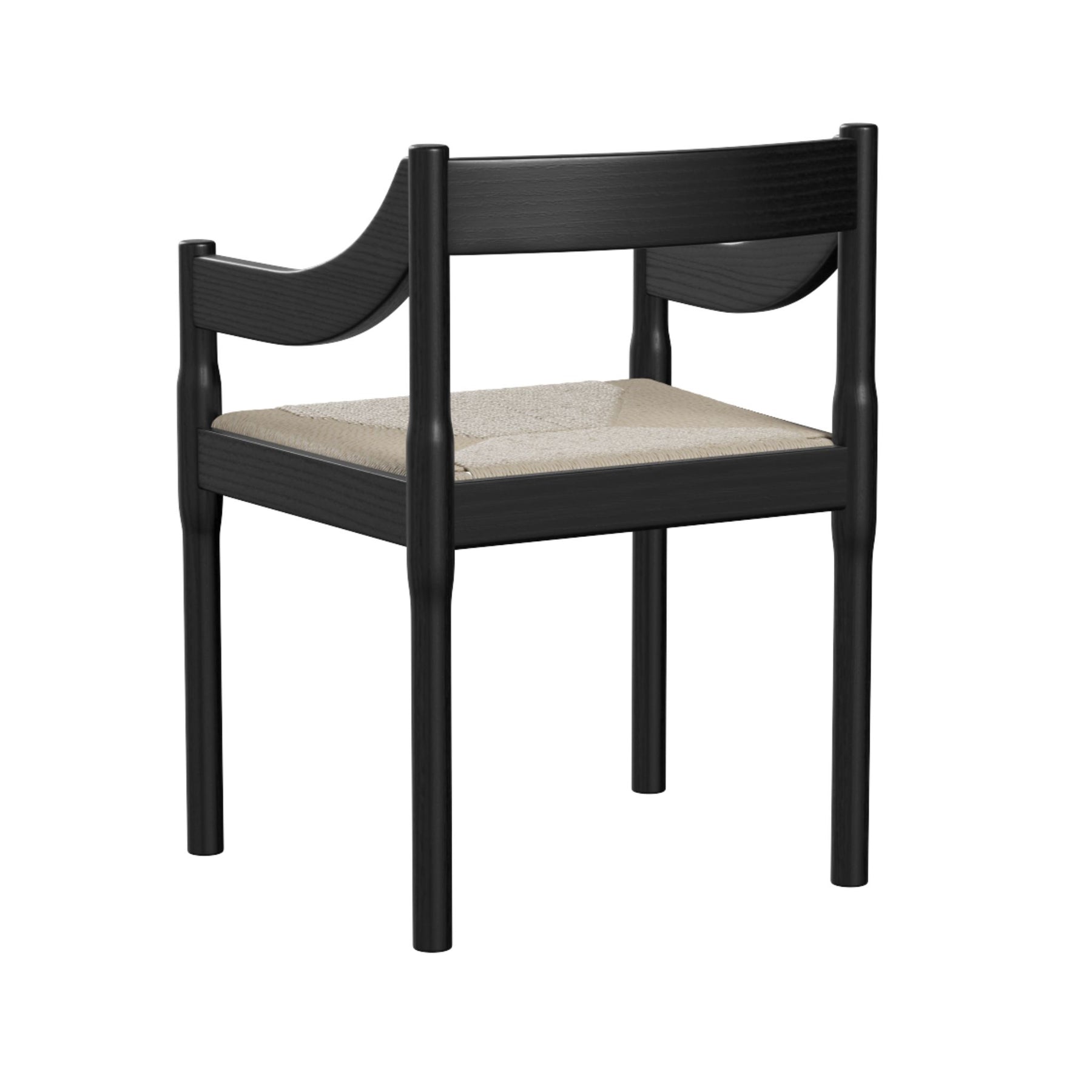 Fritz Hansen VM120 Carimate Chair by Vico Magistretti Black Painted Ash Back