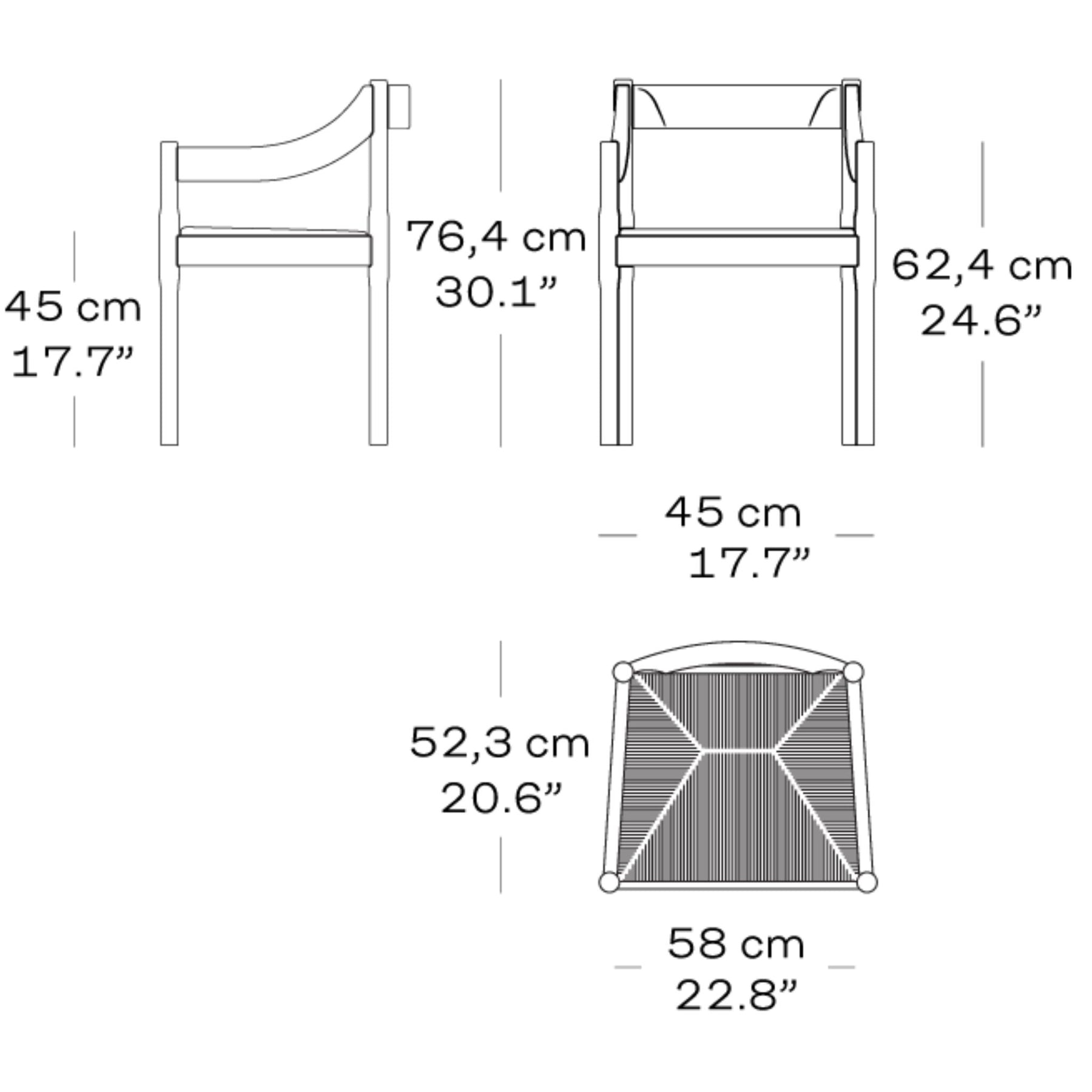 Fritz Hansen VM120 Carimate Chair Dimensions