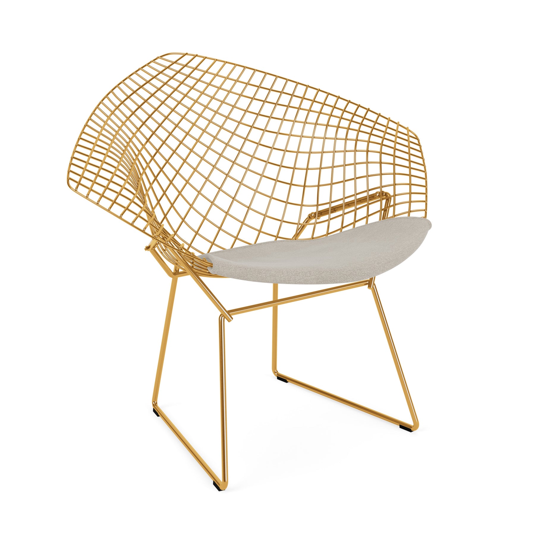 Knoll Bertoia Diamond Chair Gold Crossroad Almond