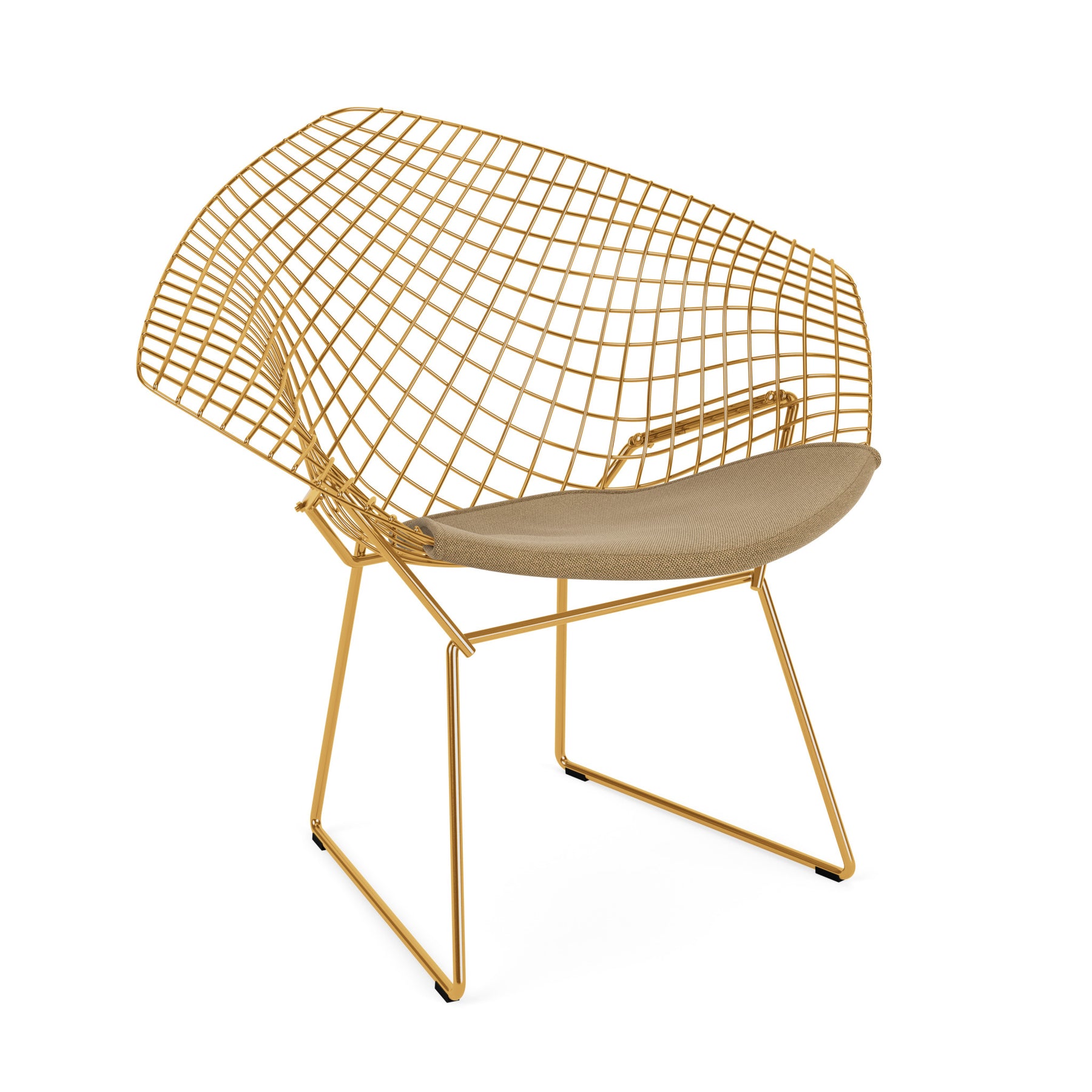 Knoll Bertoia Diamond Chair Gold Hourglass Latte