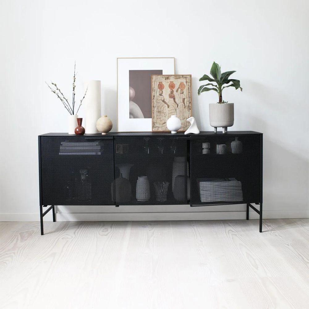 Kristina Dam Studio Grid Sideboard Black in Room