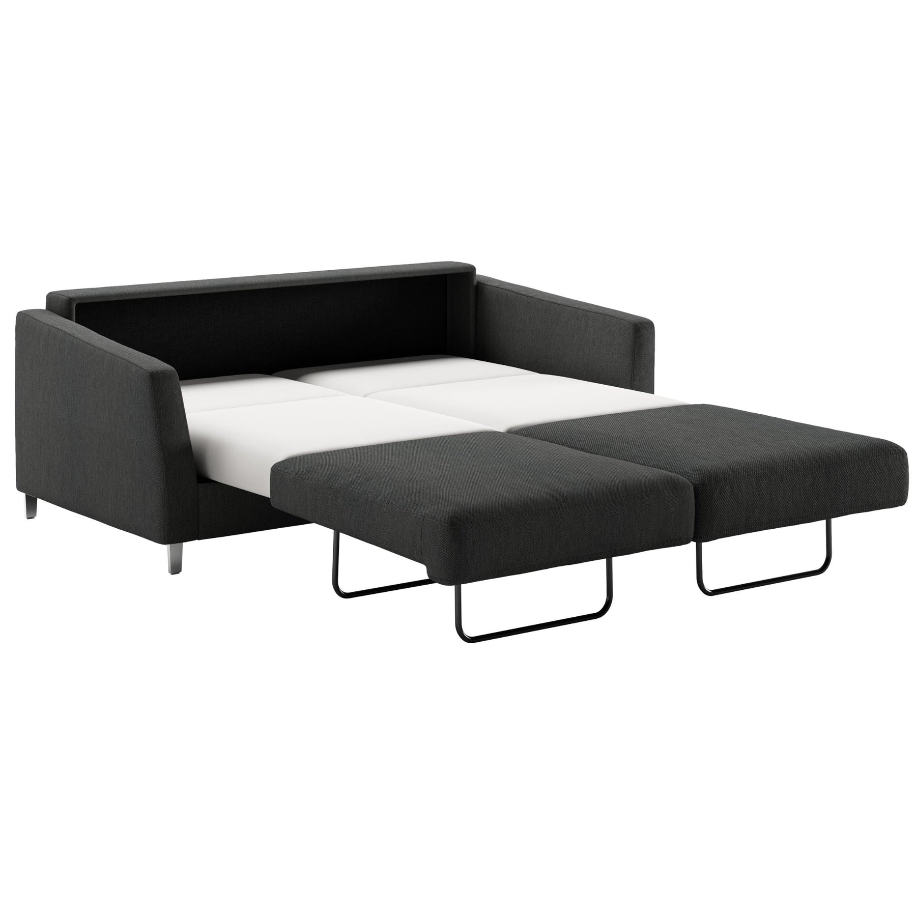 Luonto Monika Queen Sleeper Sofa Loule 630 Fabric Chrome Legs Open