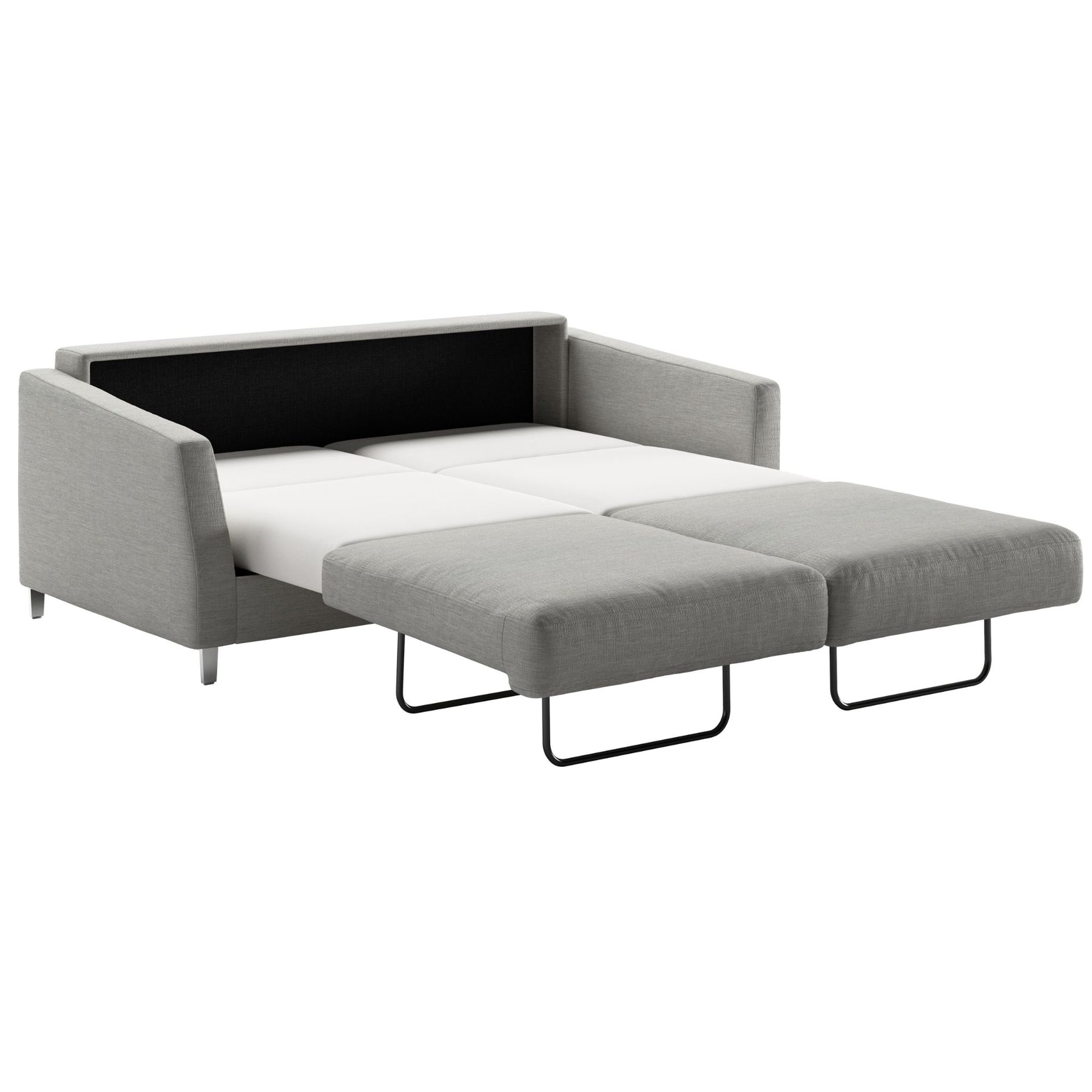 Luonto Monika Queen Sleeper Sofa Oliver 173 Fabric Chrome Legs Open