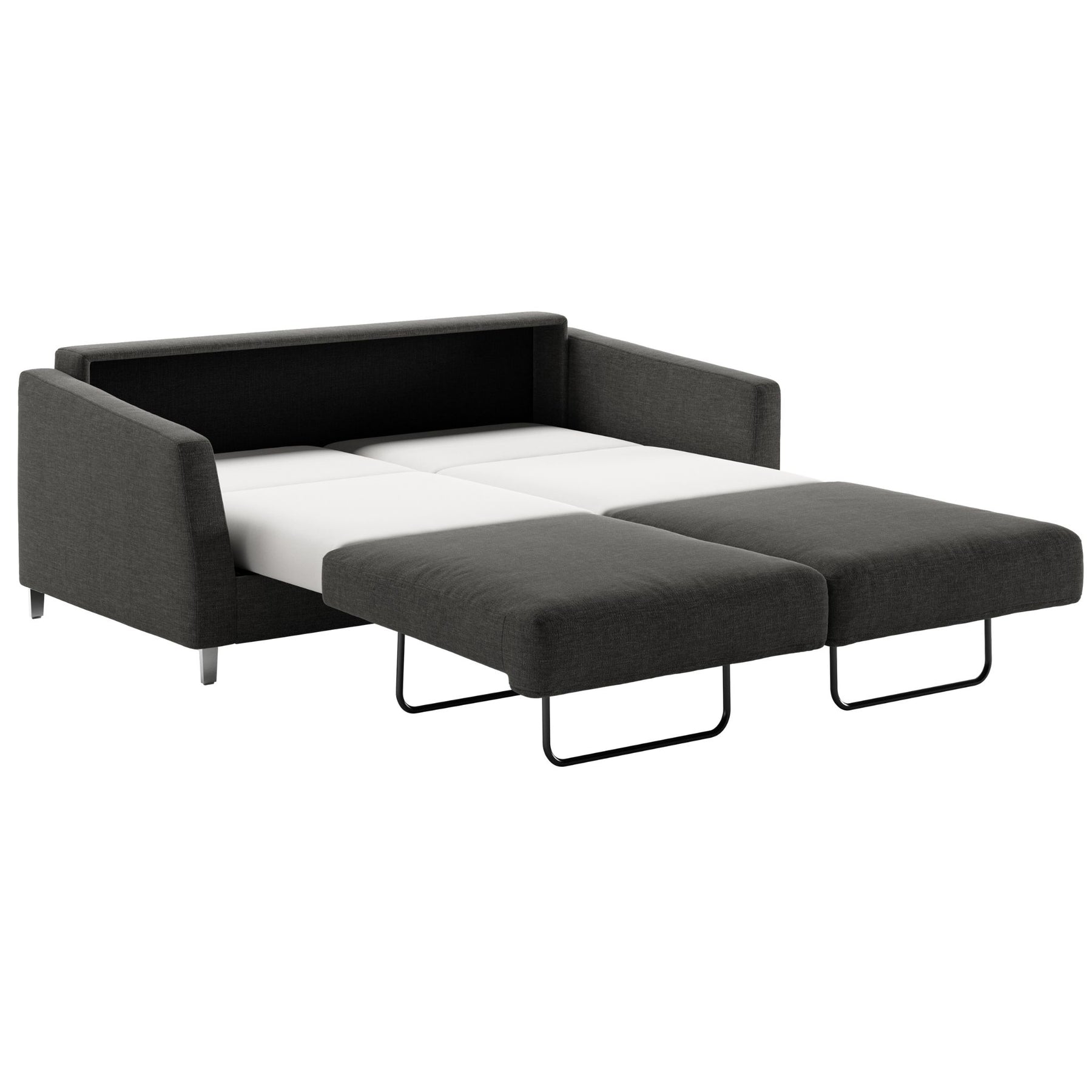 Luonto Monika Queen Sleeper Sofa Oliver 515 Fabric Chrome Legs Open
