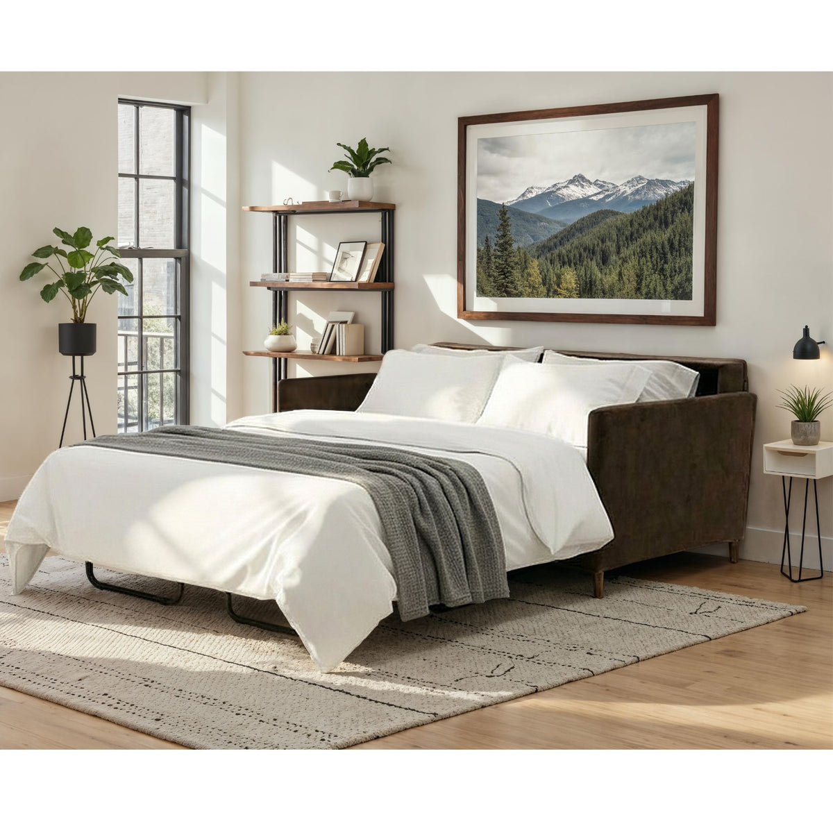 Luonto Elfin Loveseat Sleeper Sofa in Living Room