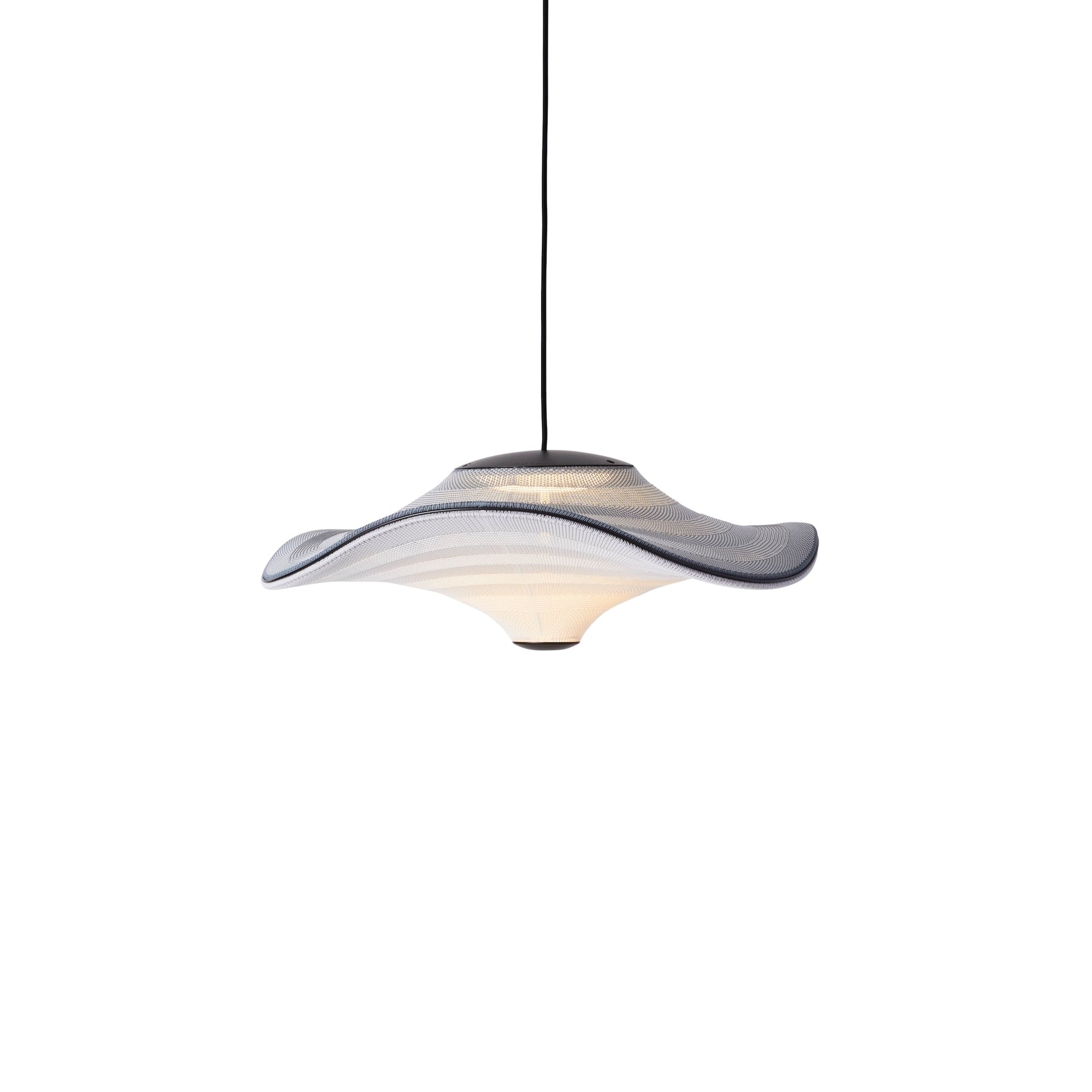 Made By Hand Flying Pendant 58 Haze Blue Light On