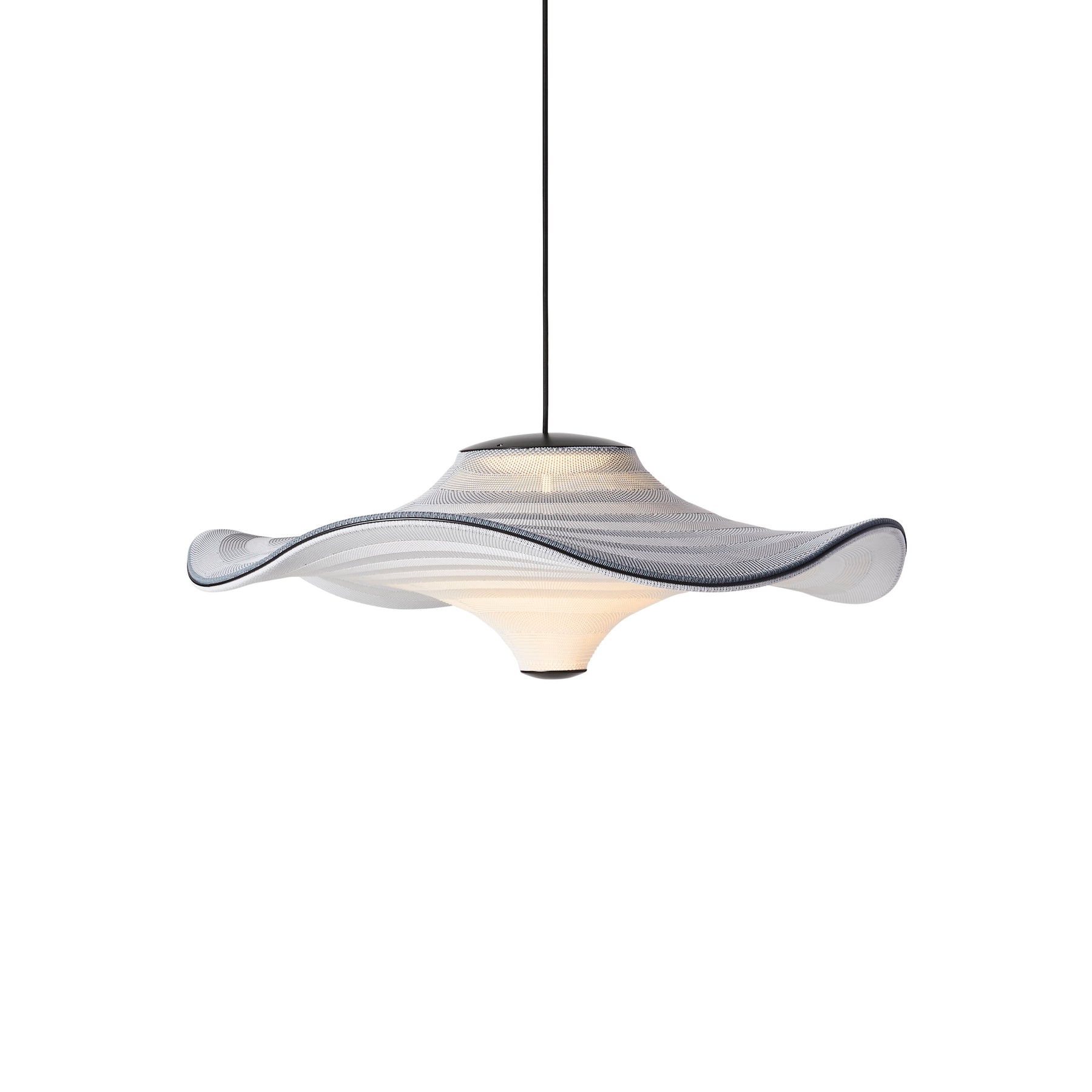 Made By Hand Flying Pendant 78 Haze Blue Light On