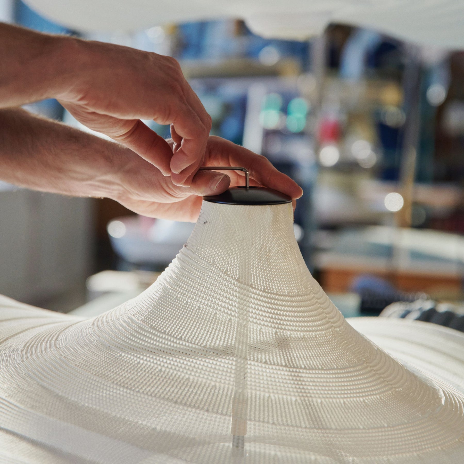 Made By Hand Flying Pendant Being Made