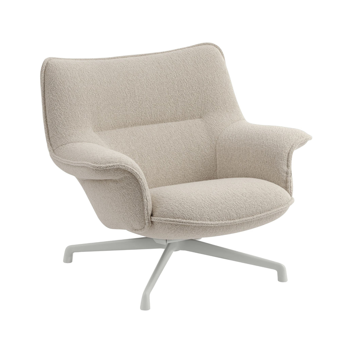 Muuto Doze Swivel Lounge Lowback in Hearth 007 with Grey Base