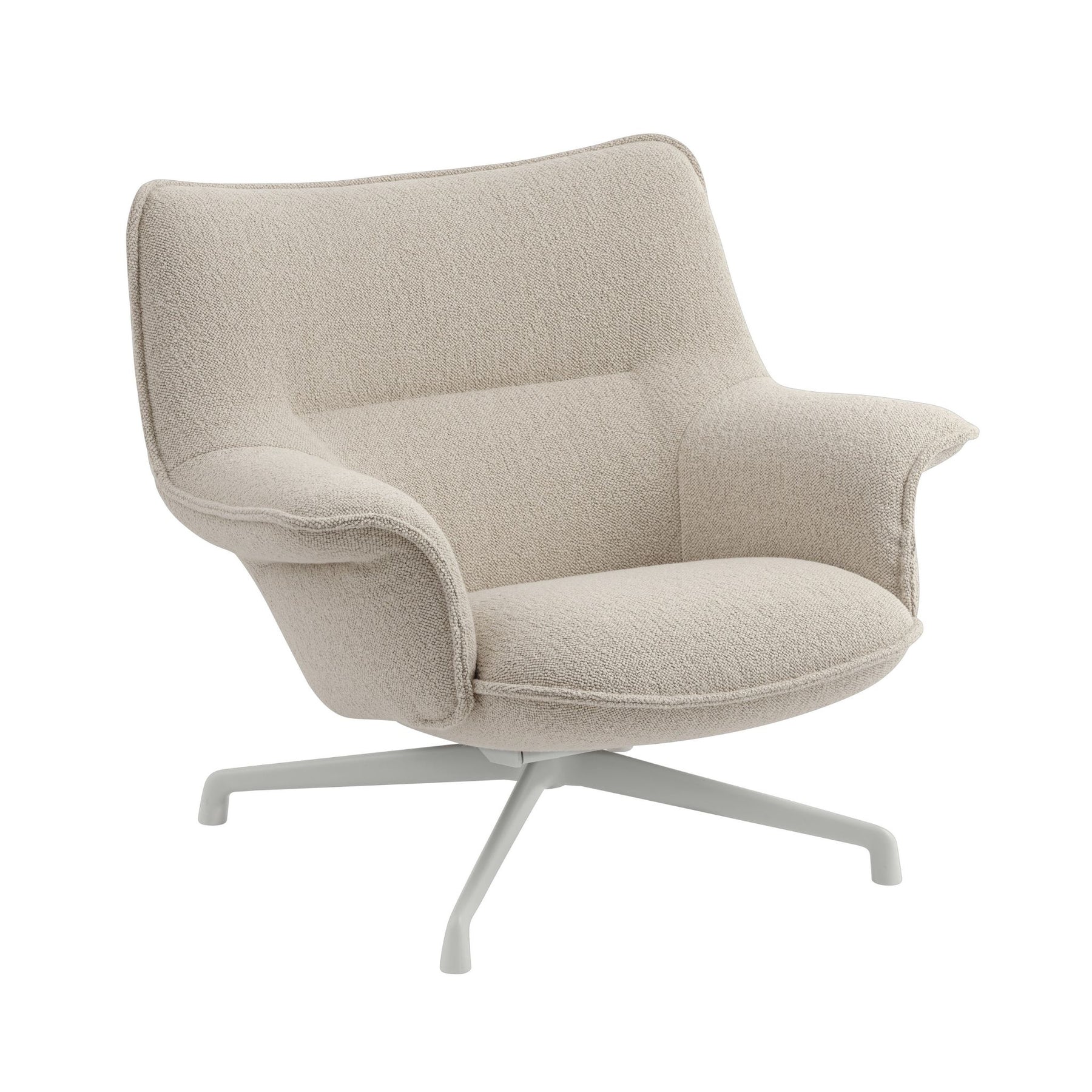 Muuto Doze Swivel Lounge Lowback in Hearth 007 with Grey Base