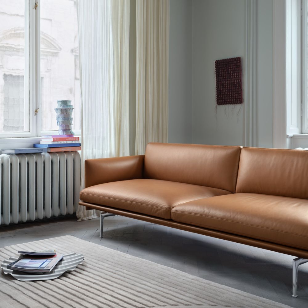 Muuto Outline Sofa in Copenhagen Living Room with Revelo Rug Detail