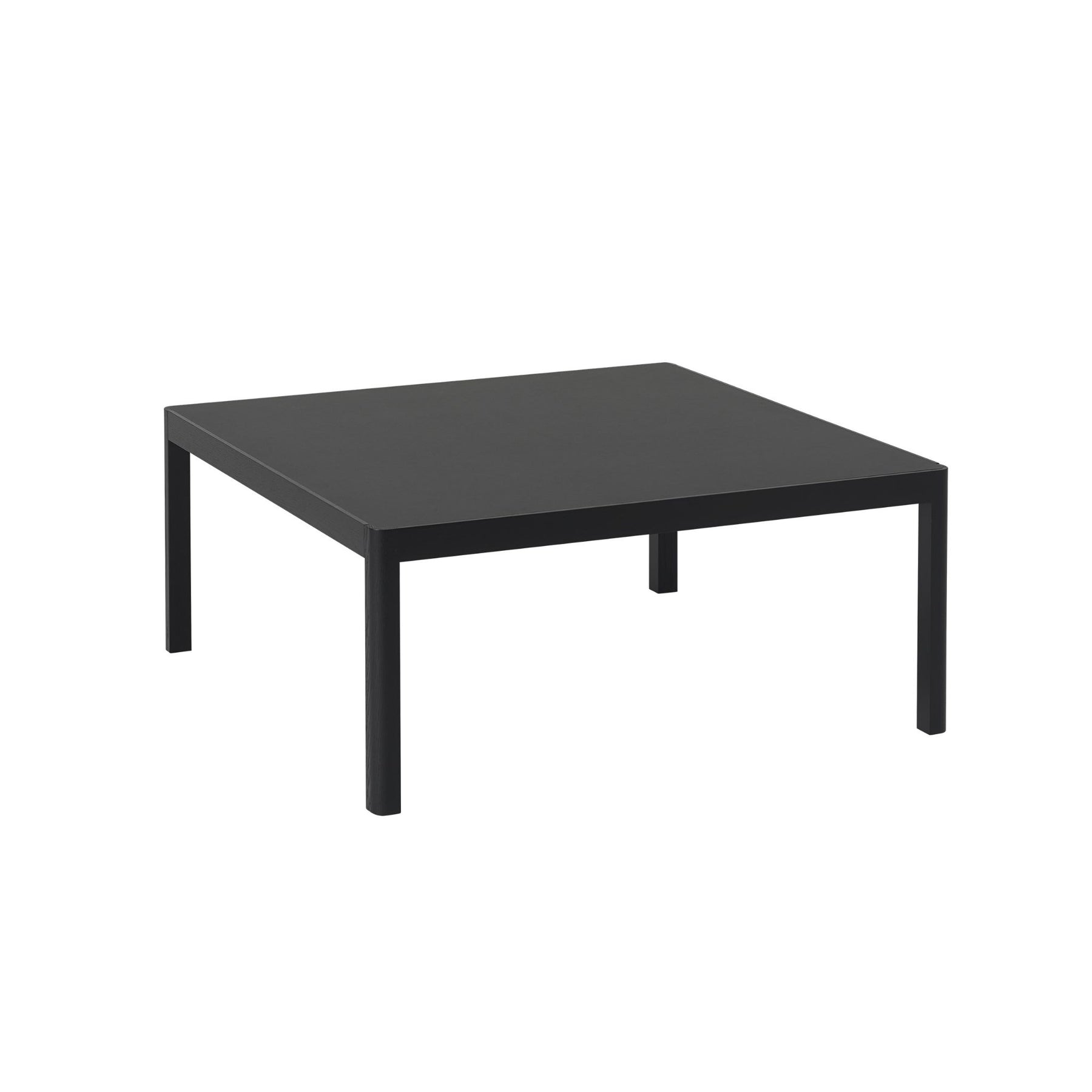 Muuto Workshop Table Black Linoleum Top with Solid Black Lacquered Oak Frame