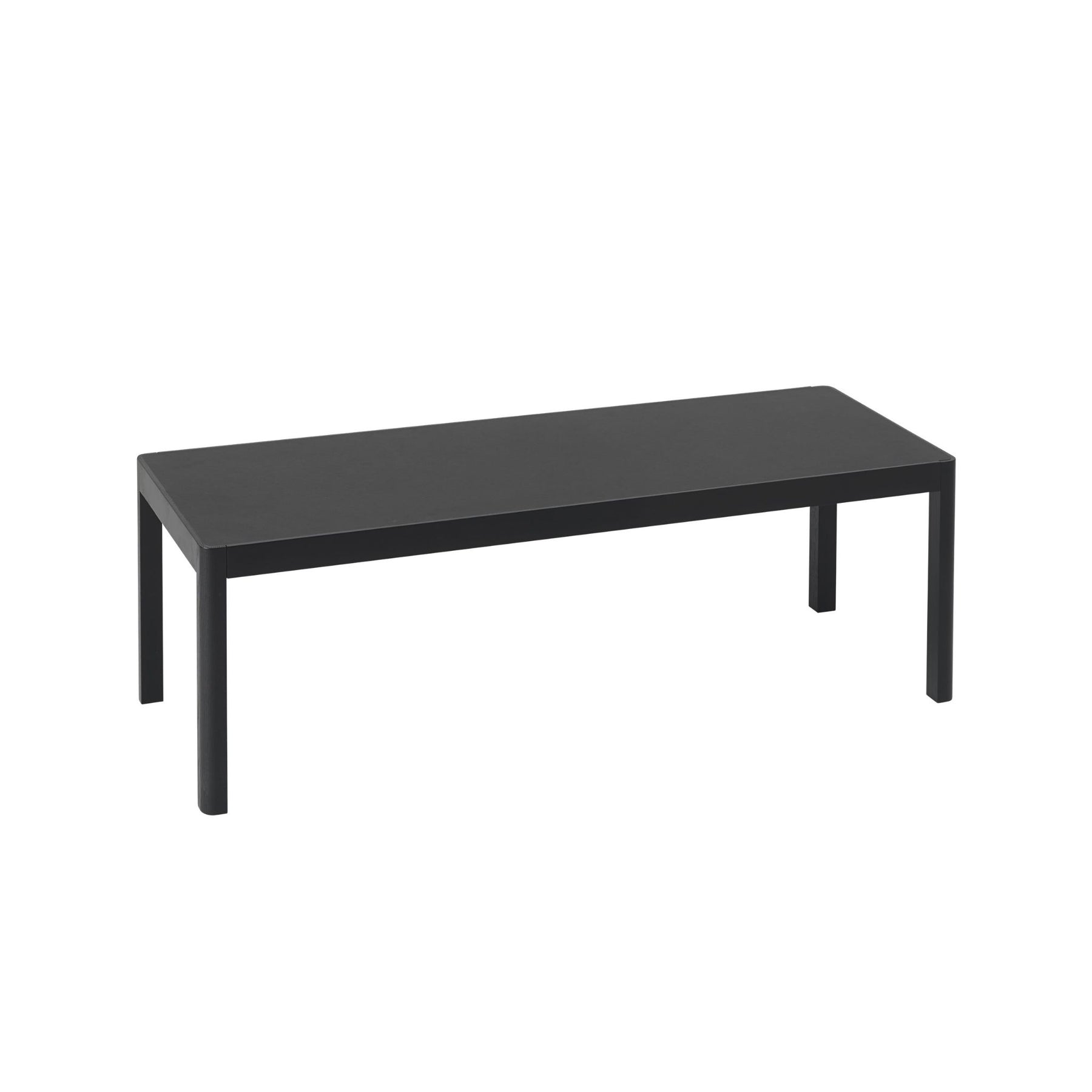 Muuto Workshop Coffee Table Rectangular Black Linoleum and Black Oak