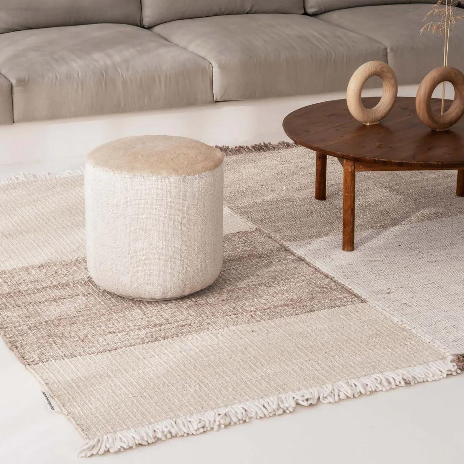 nanimarquina rug Tres Vegetal in living room
