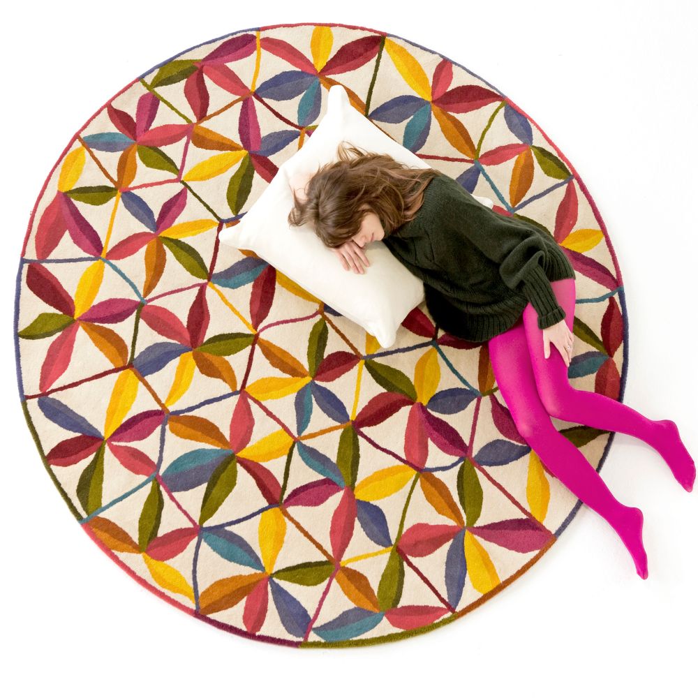 nanimarquina  Kala Rug Round with Child Napping