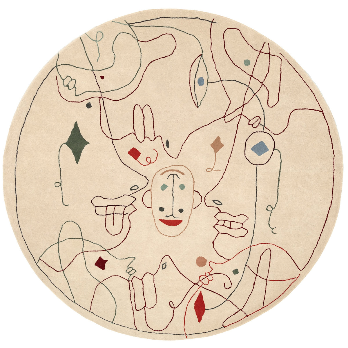 nanimarquina Silhouette Tufting Rug Round by Jaime Hayon