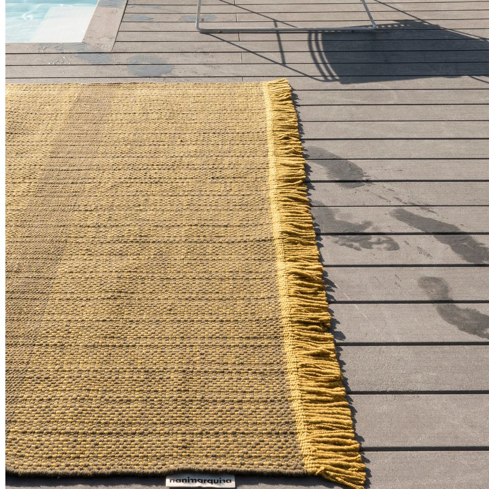 nanimarquin Tres Texture Outdoor Rug Mustard Detail