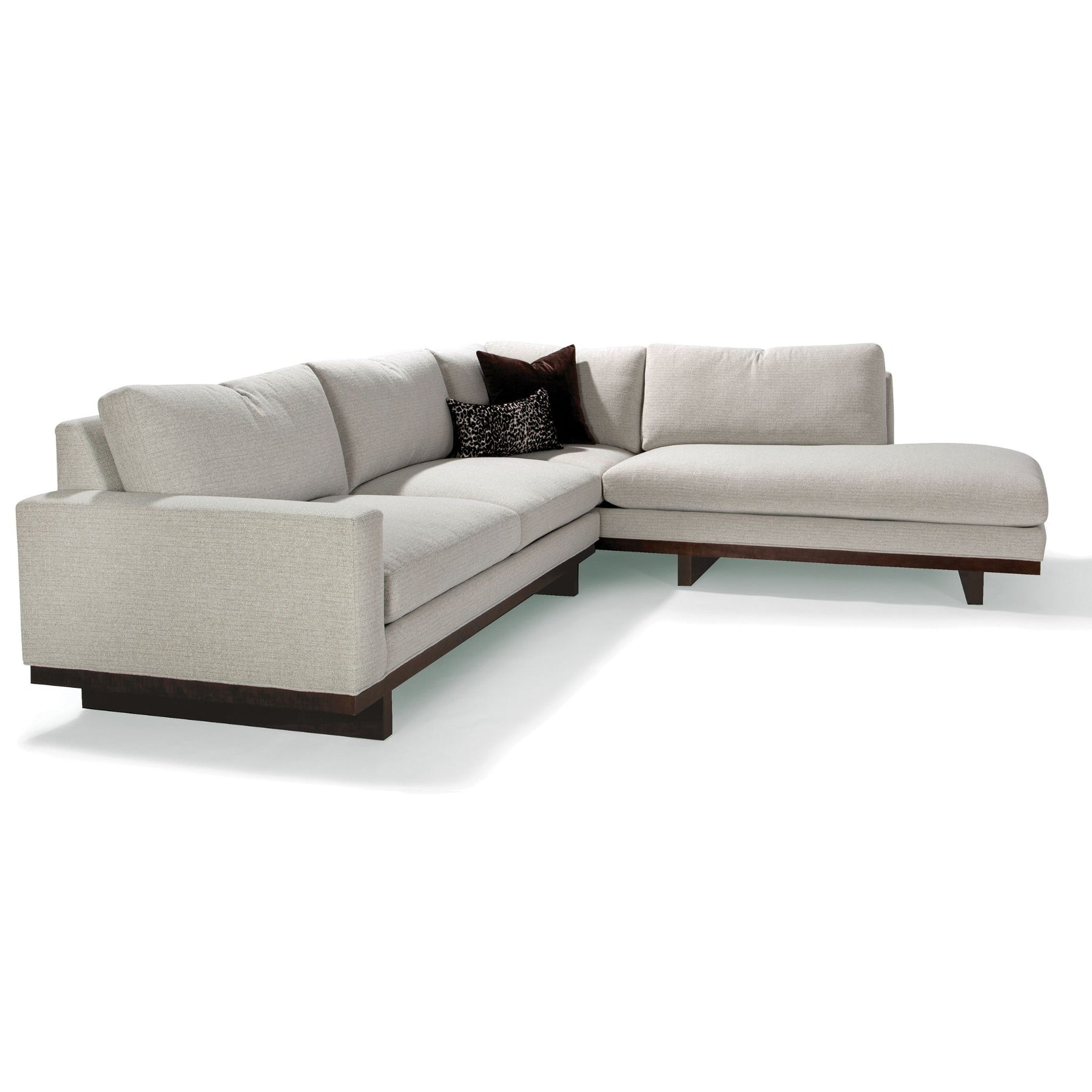 Thayer Coggin LAX Sectional Sofa with Throw Pillows