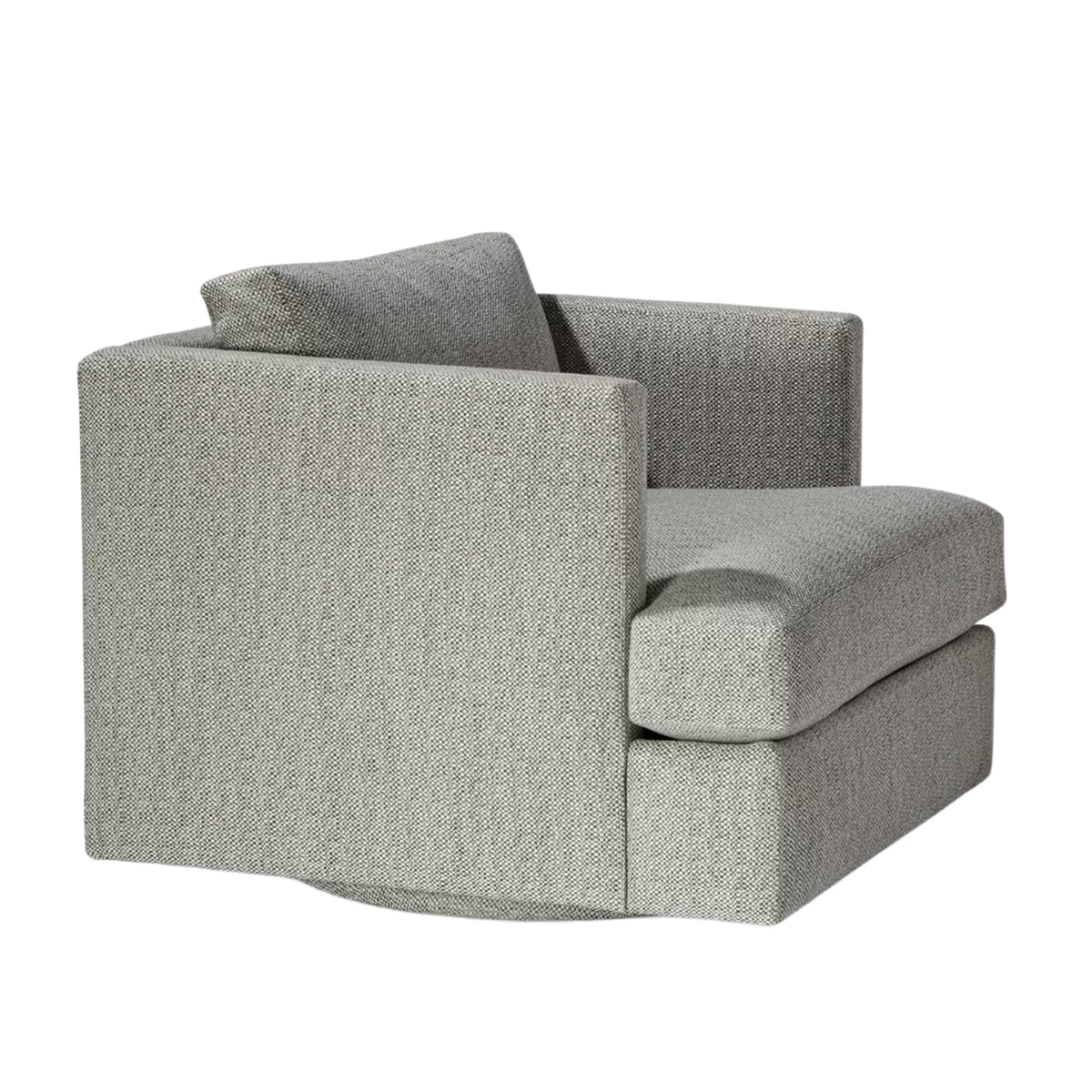 Thayer Coggin Milo Baughman 1107 Design Classic Swivel Chair Angled