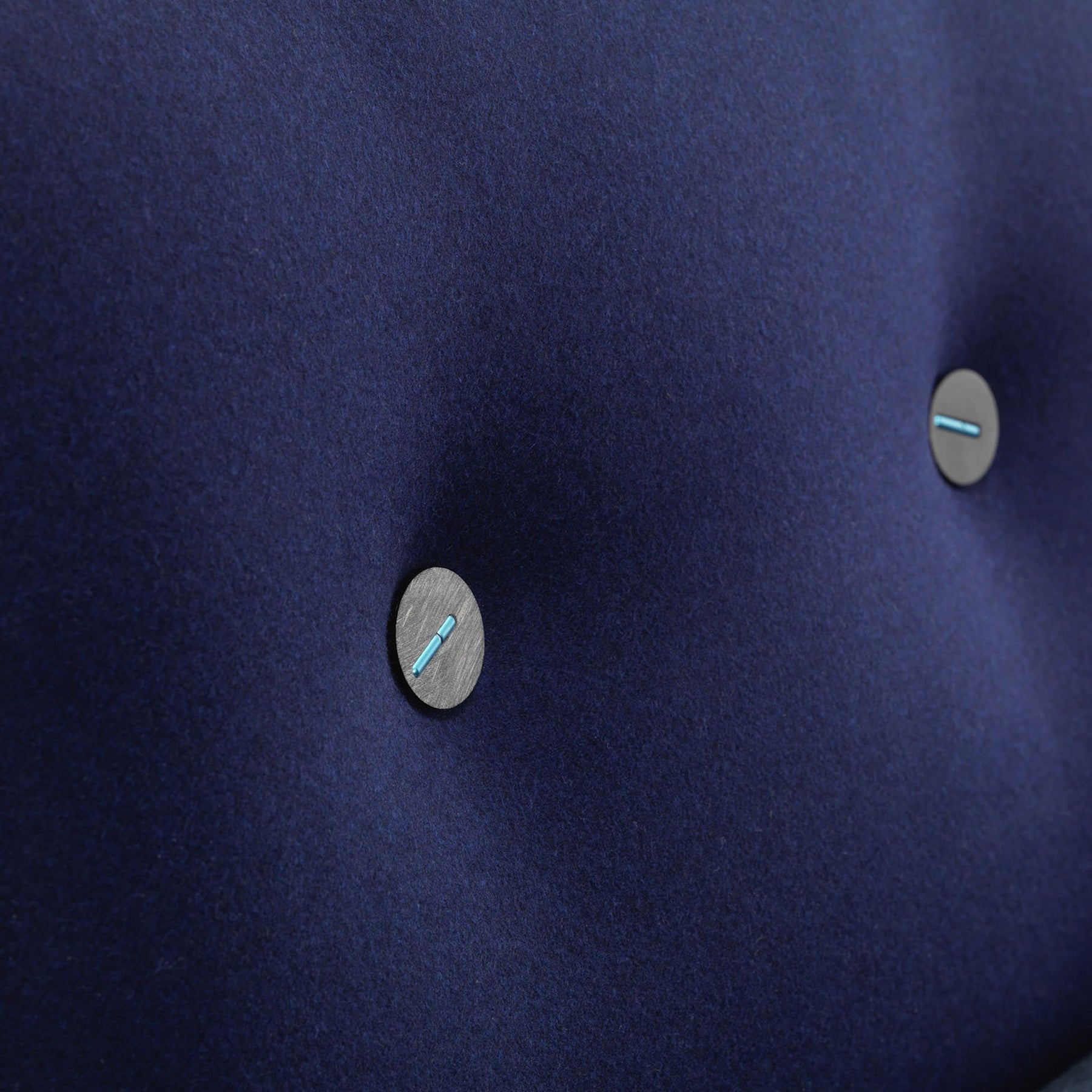 Vitra Polder Sofa by Hella Jongerius Antarctic Blues Back and Button Detail