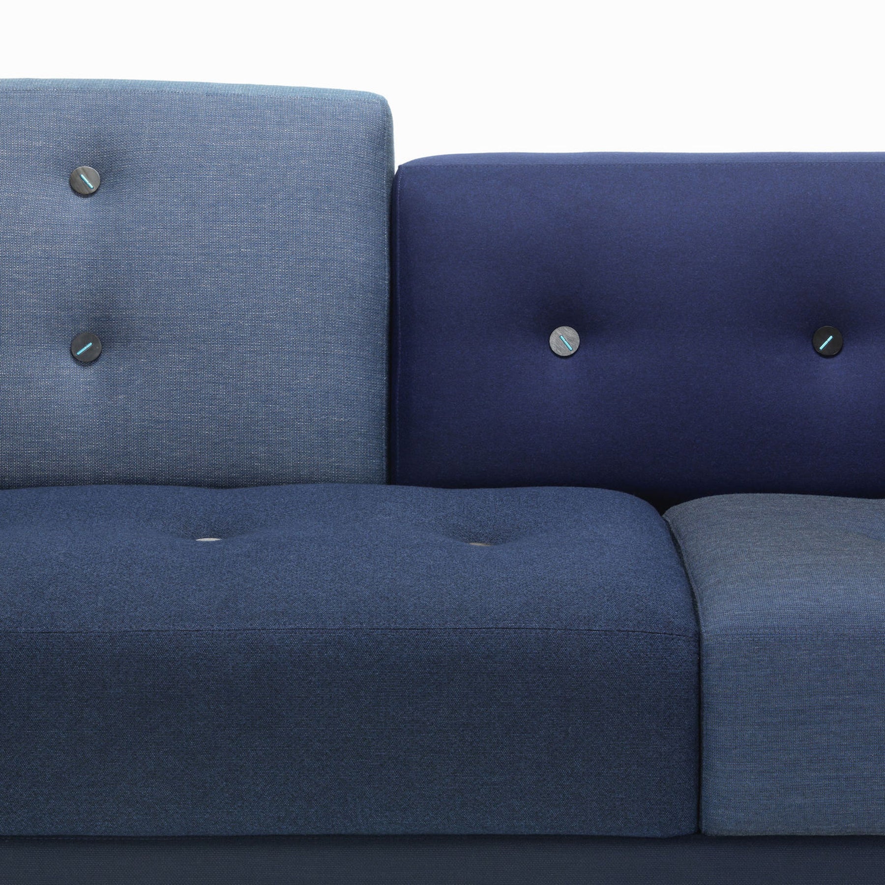 Vitra Polder Sofa by Hella Jongerius Antarctic Blues Mid Section