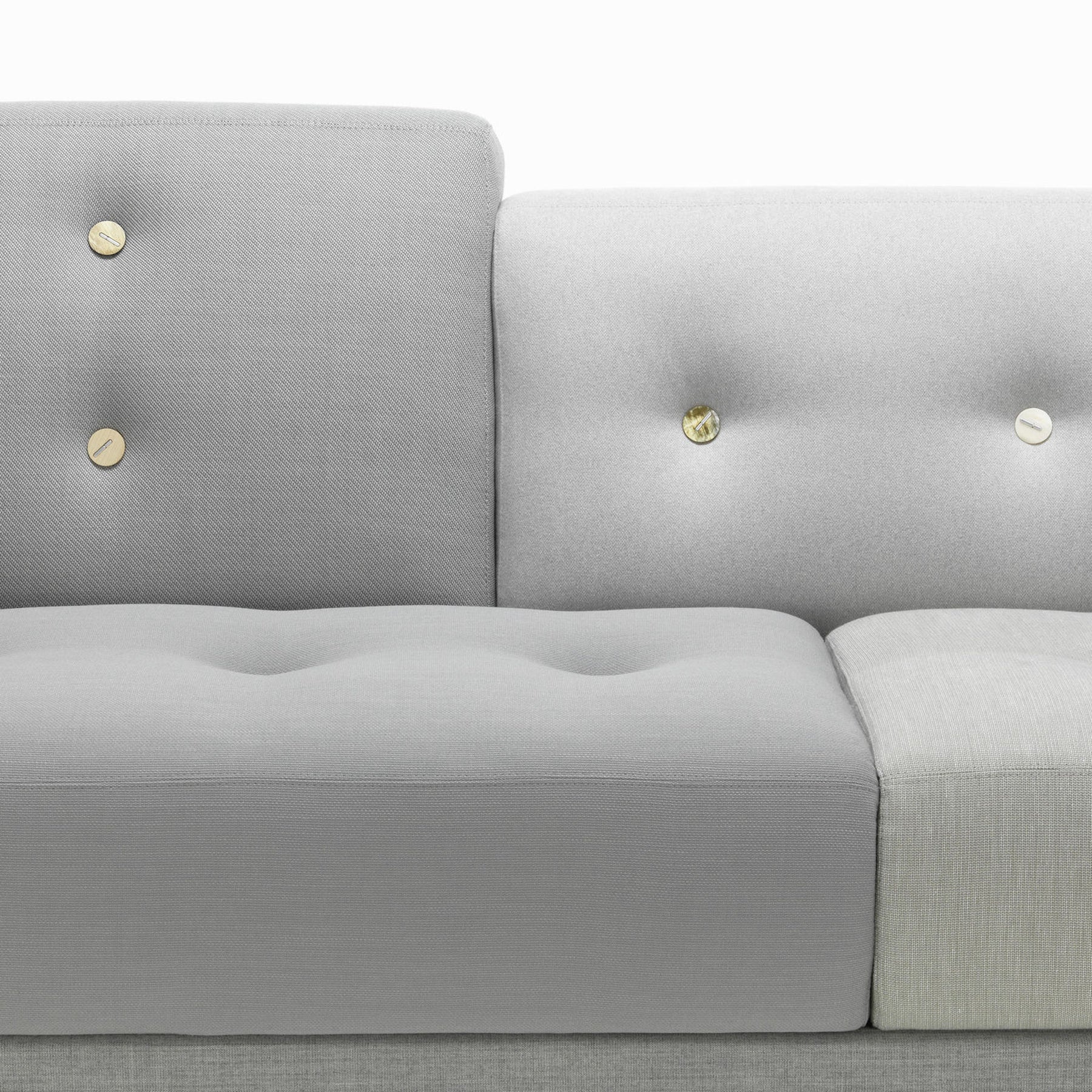 Vitra Polder Sofa by Hella Jongerius Pebble Greys Mid Section Detail