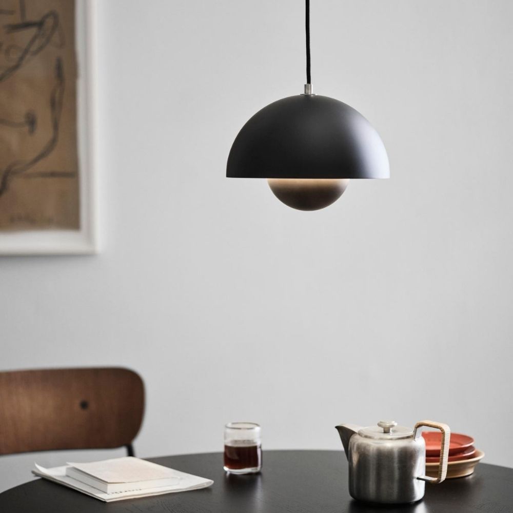 Verner Panton VP1 Pendant Light Matte Black in Room