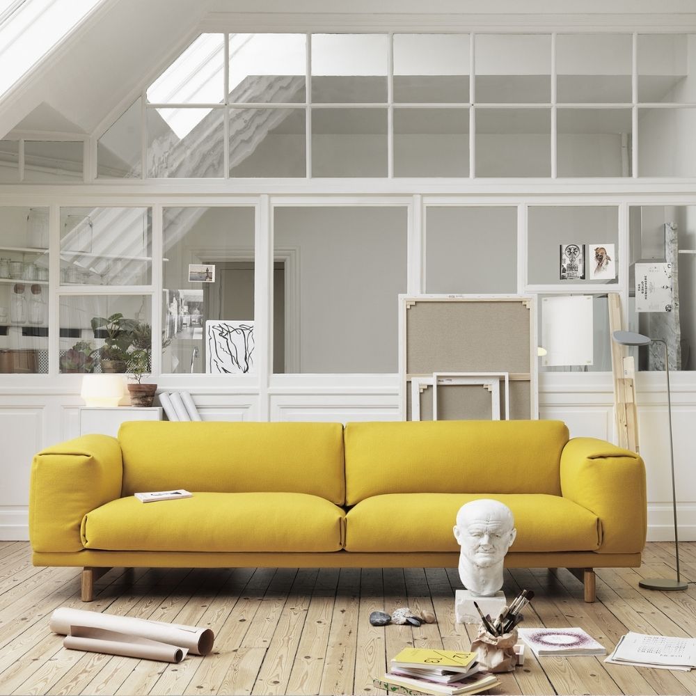 Muuto Rest Sofa Yellow in Copenhagen Loft