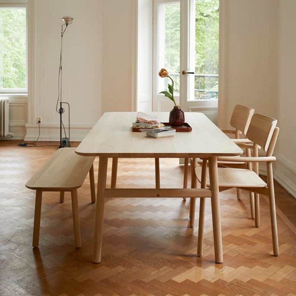 Hven Bench, Armchair, and Dining Table by Skagerak