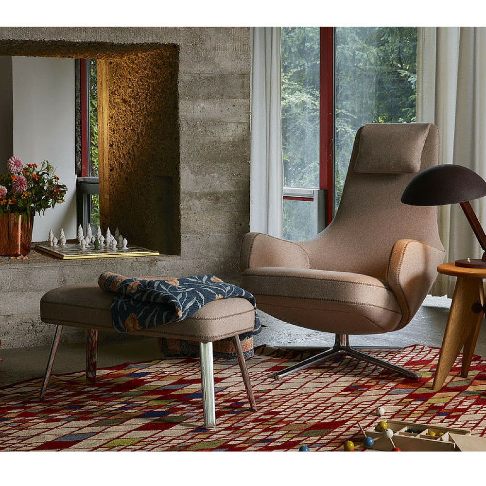 Antonio Citterio Repos and Panchina Ottoman Camel Brown in Room Vitra