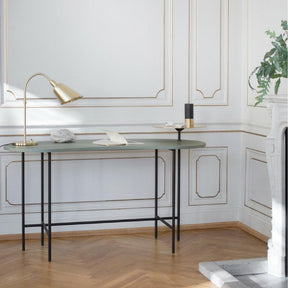 Brass Arne Jacobsen Bellvue Table Lamp on Palette Desk And Tradition Copenhagen