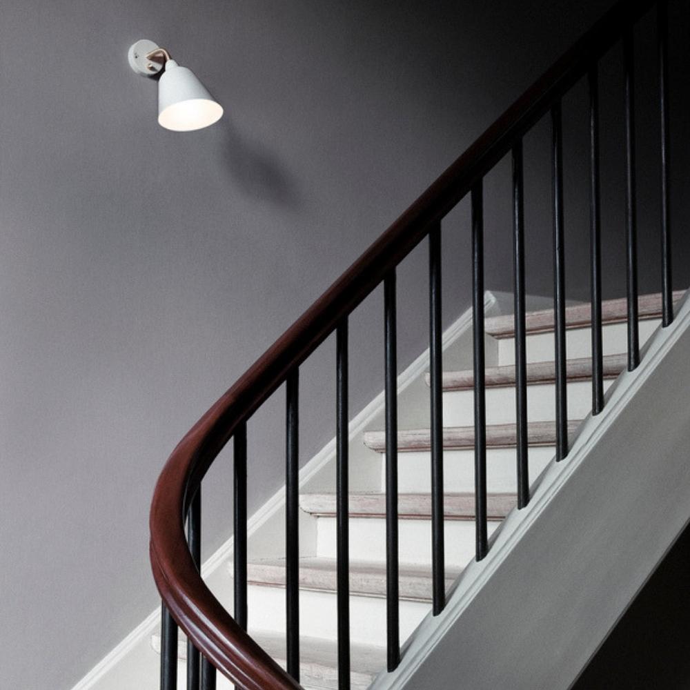 Arne Jacobsen AJ9 Wall Lamp in Stairwell And Tradition Copenhagen