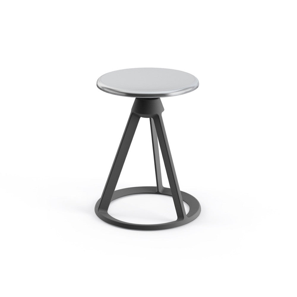 Medium Metallic Grey Base Polished Aluminum Seat