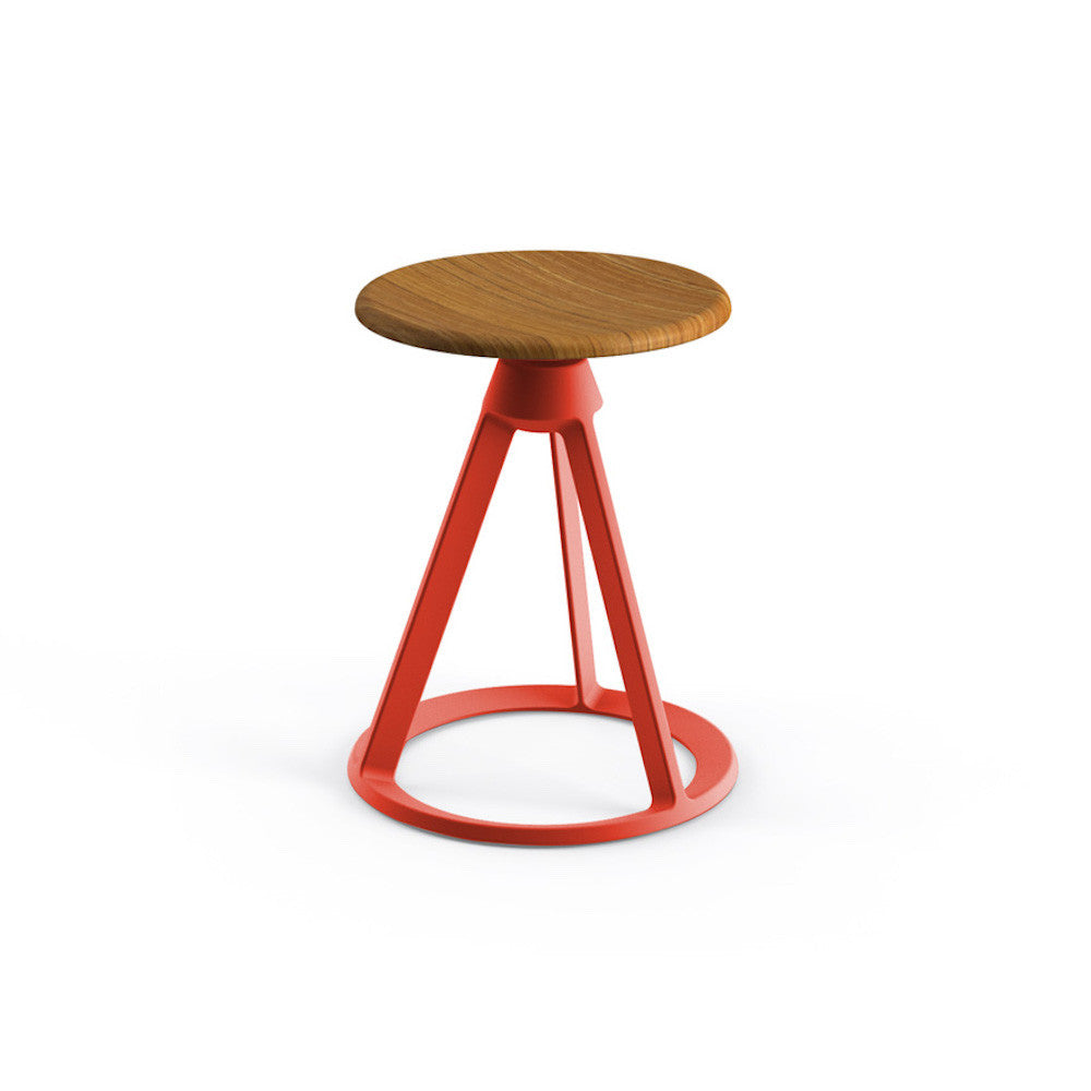 Red Coral Base Teak Seat