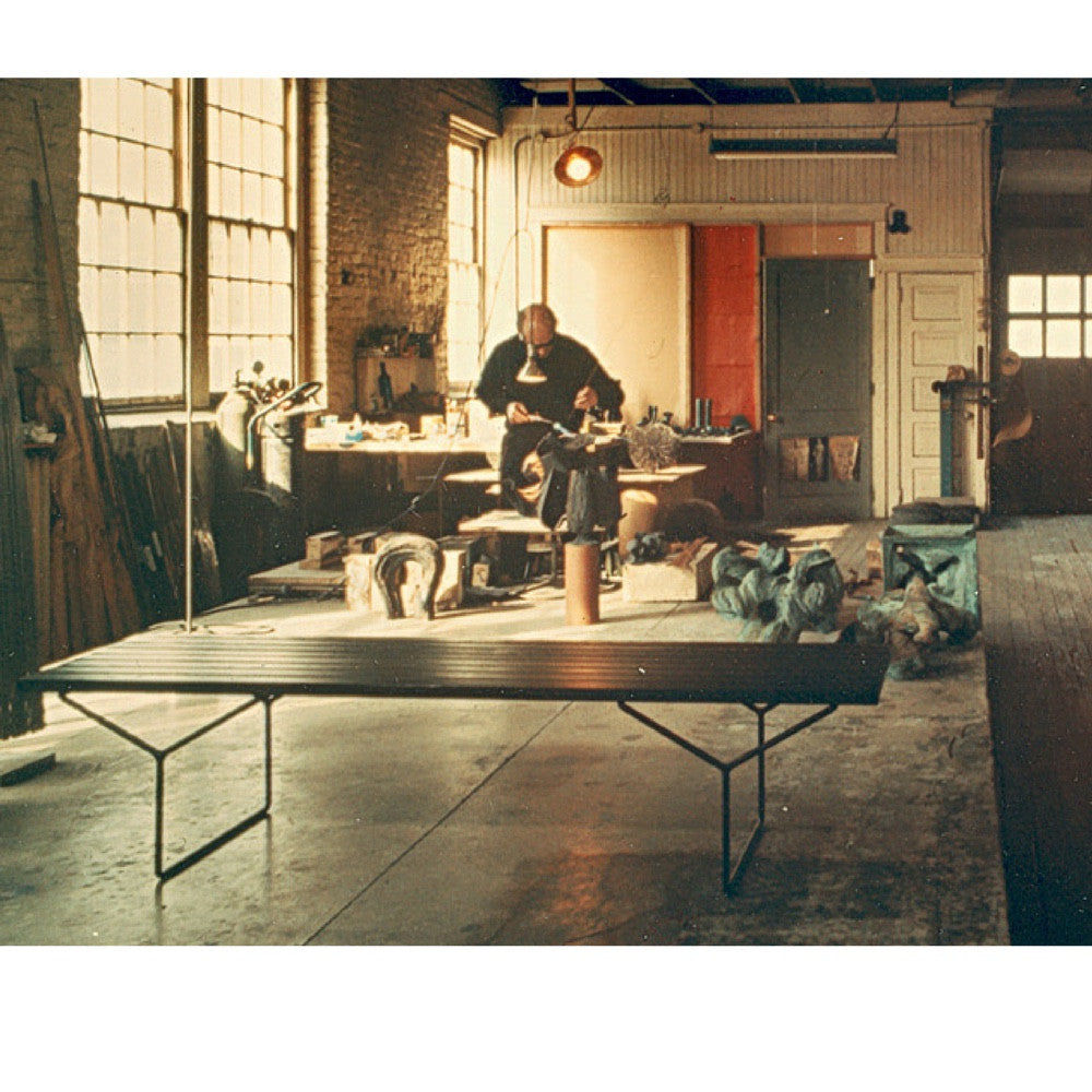 Bertoia the Master at work on his Bench.